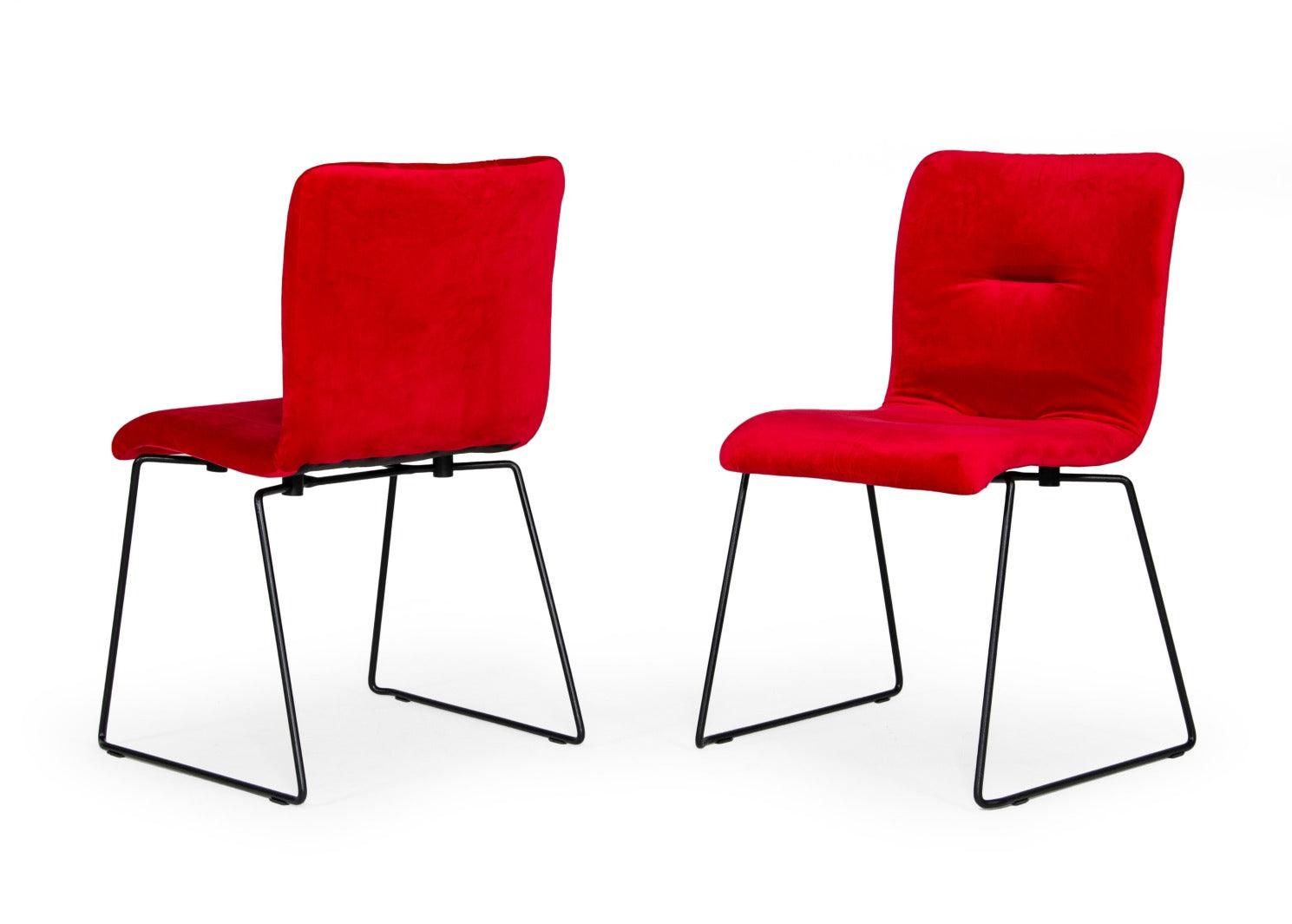 Modrest Yannis Modern Fabric Dining Chair (Set of 2)