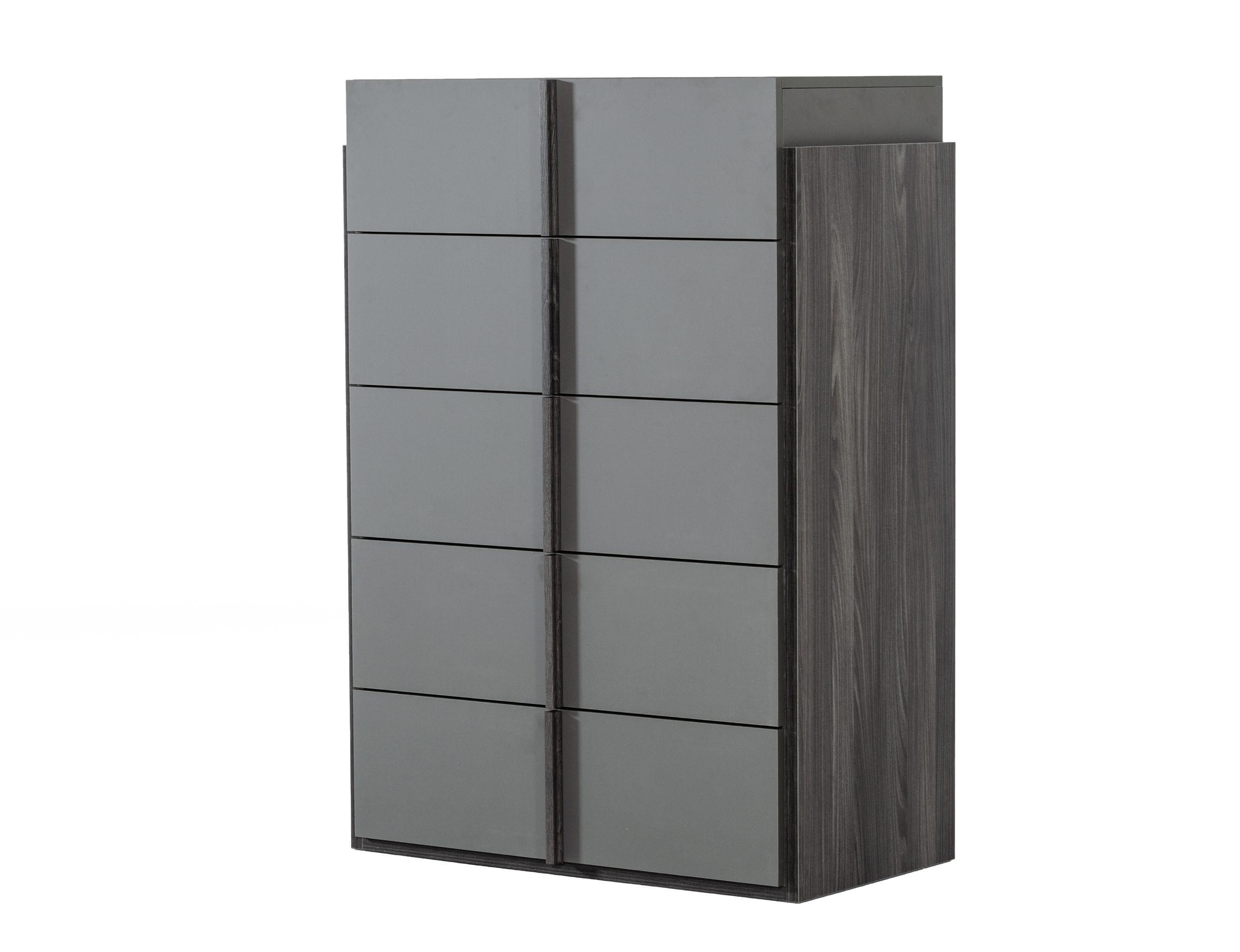 Lucia Italian Modern Elm and Matte Chest
