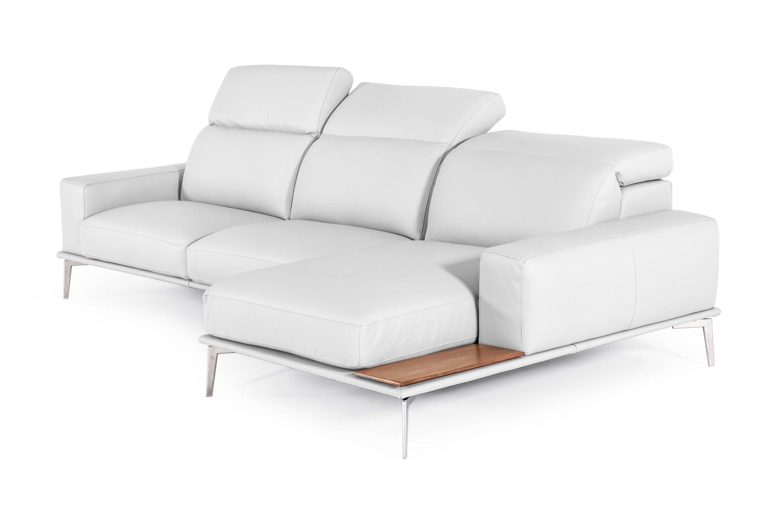 Villeneuve Modern Italian Leather Sectional Sofa