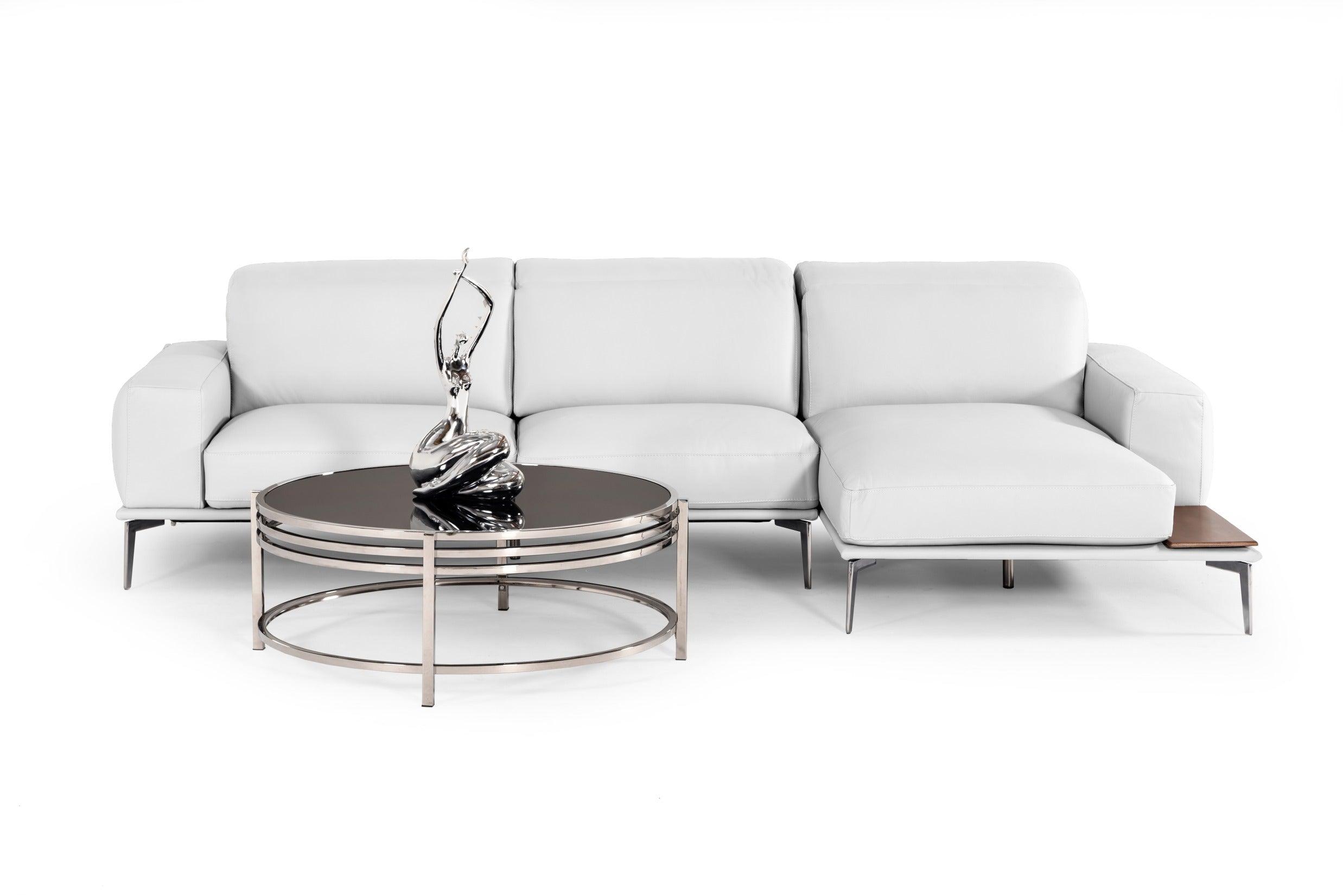 Villeneuve Modern Italian Leather Sectional Sofa
