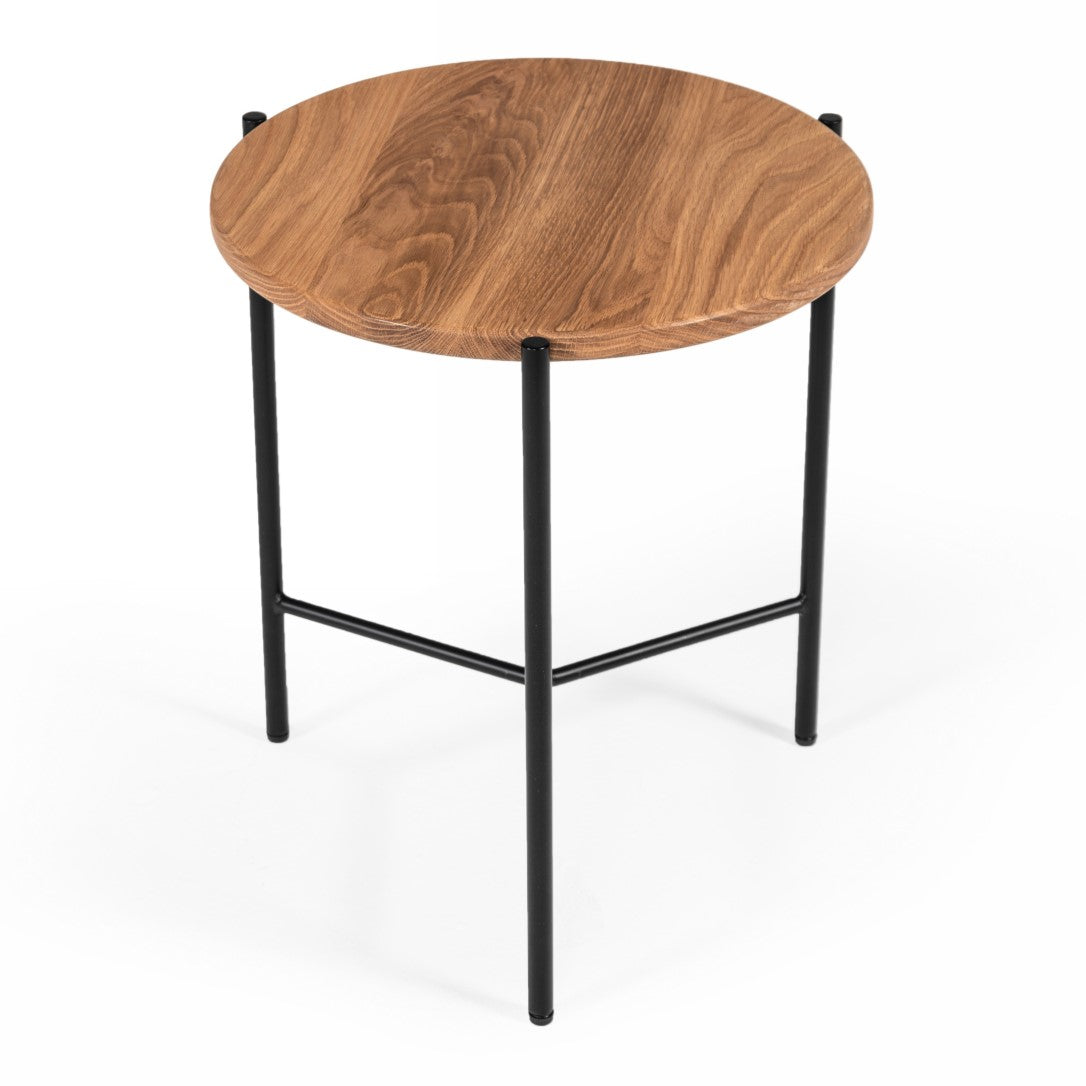 Bacone Industrial and Iron End Table