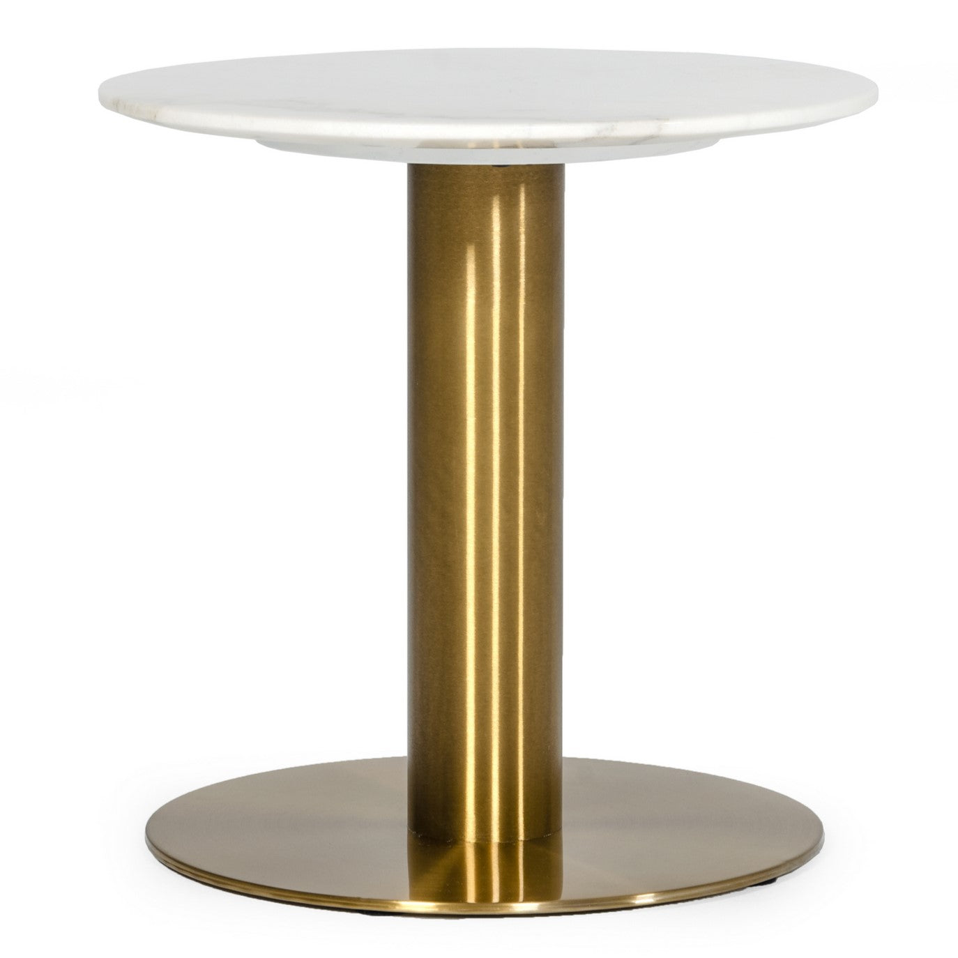 Fairway Glam Marble and Brushed End Table