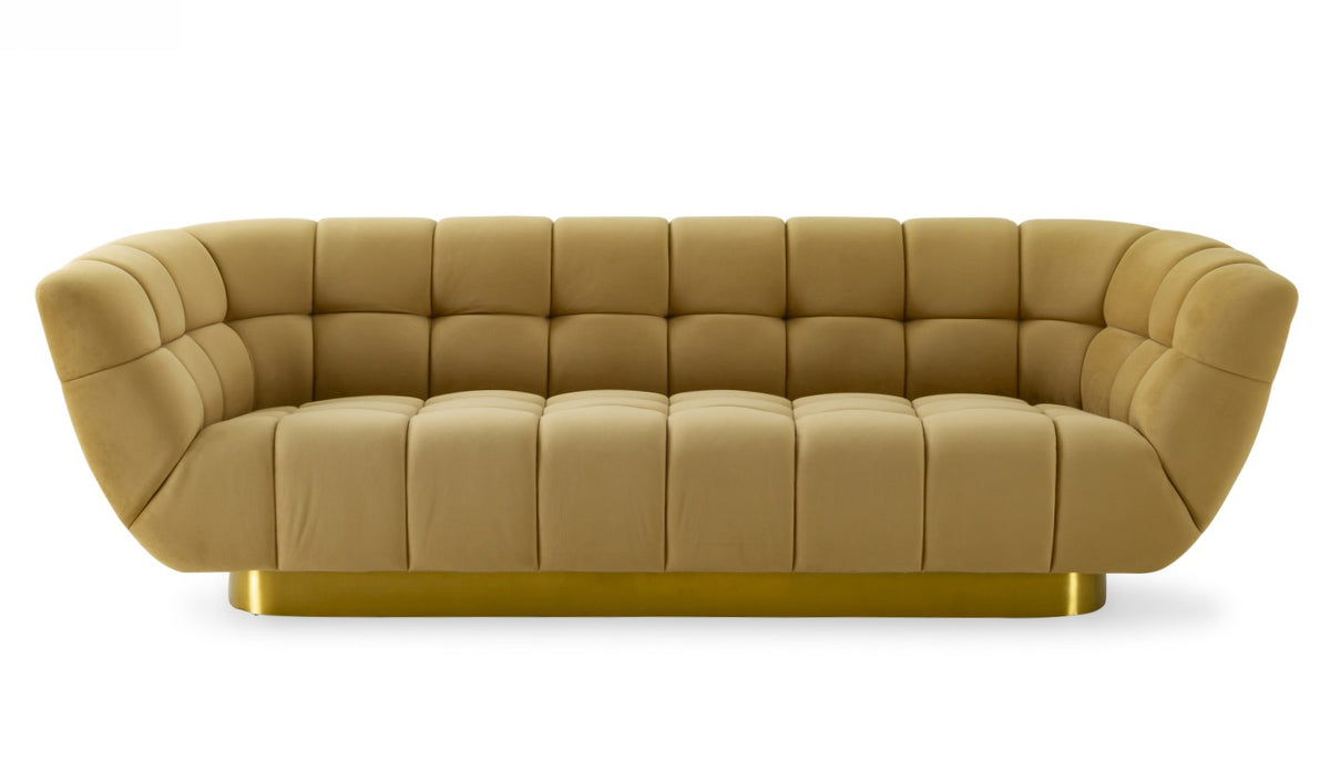 Granby - Glam Fabric and Fabric Sofa