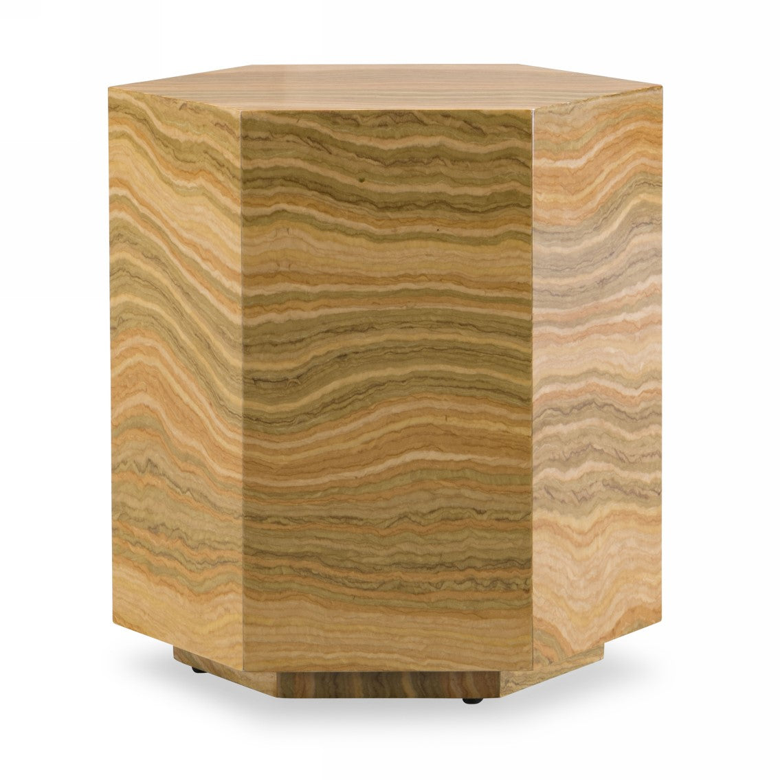 Lacuna Glam Amber and Marble End Table