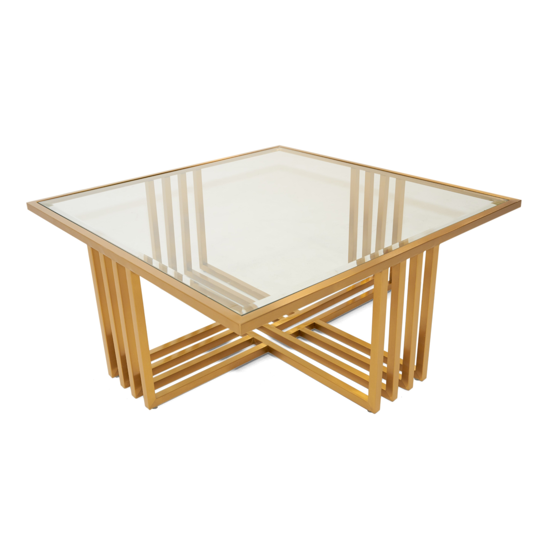Kodiak Glam Glass and Glass Coffee Table