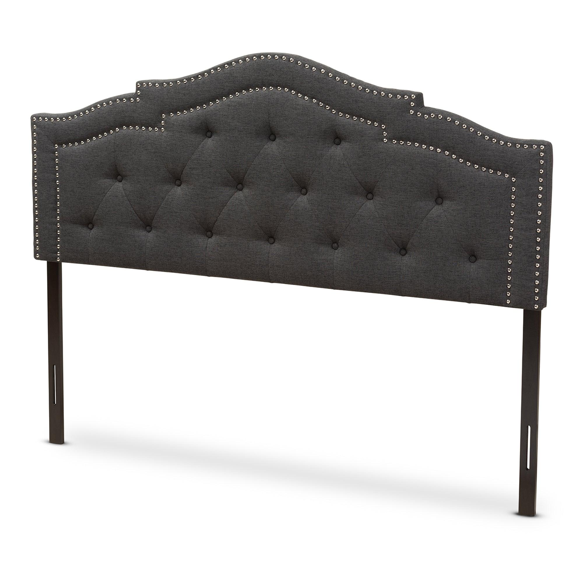 Edith Modern and Contemporary Dark Fabric Headboard