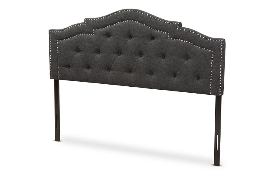 Edith Modern and Contemporary Dark Fabric Headboard