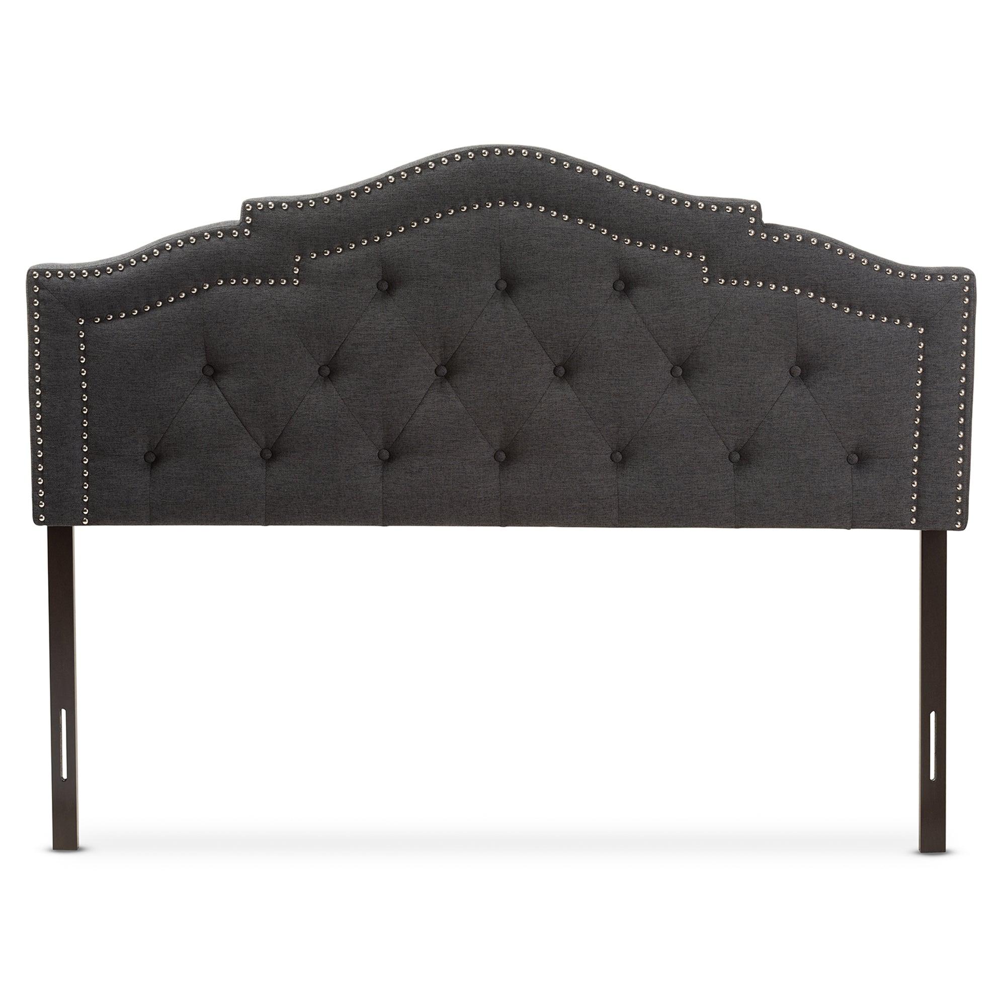 Edith Modern and Contemporary Dark Fabric Headboard