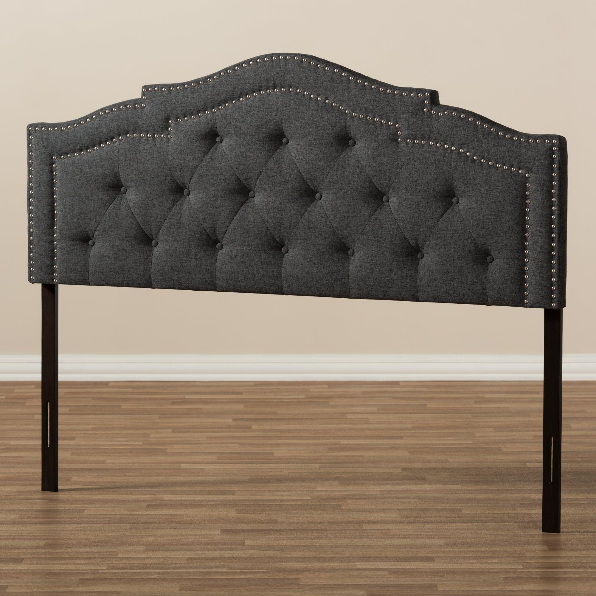 Edith Modern and Contemporary Dark Fabric Headboard