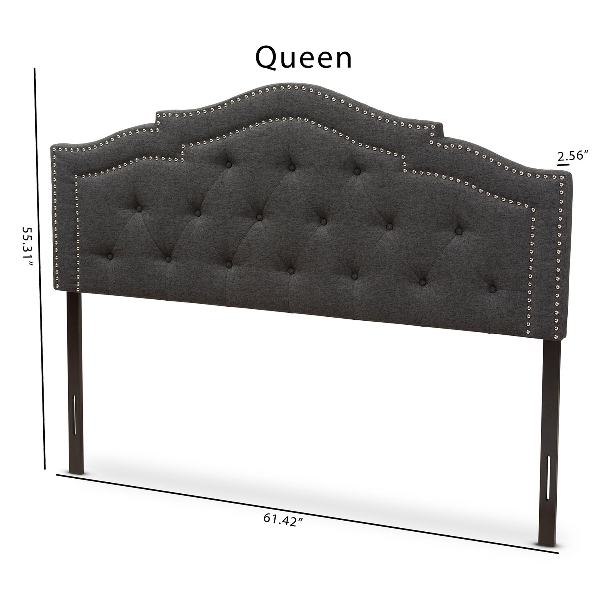 Edith Modern and Contemporary Dark Fabric Headboard