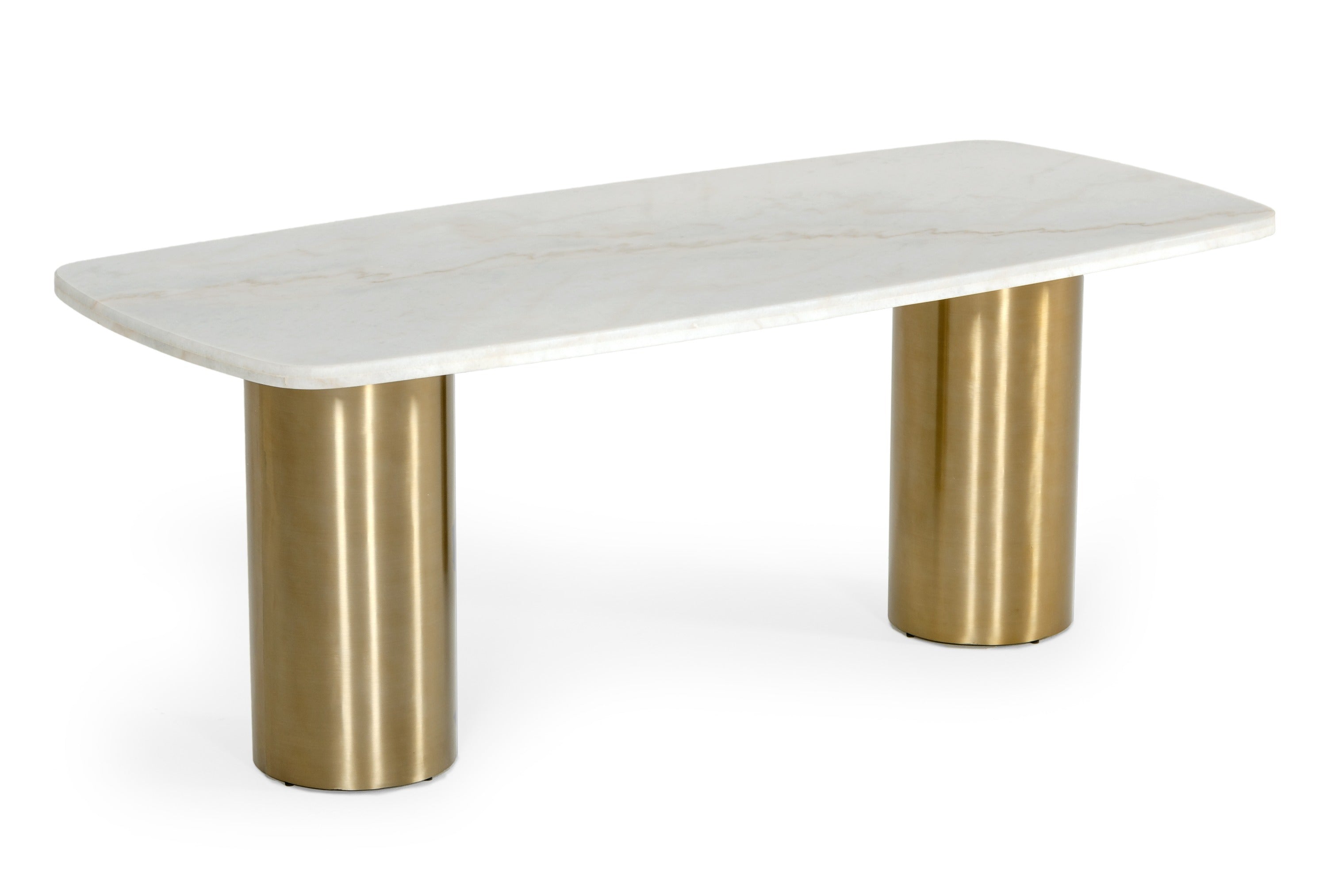 Modrest Rocky - Glam Marble & Brush Large Dining Table-Dining Table-VIG-Wall2Wall Furnishings