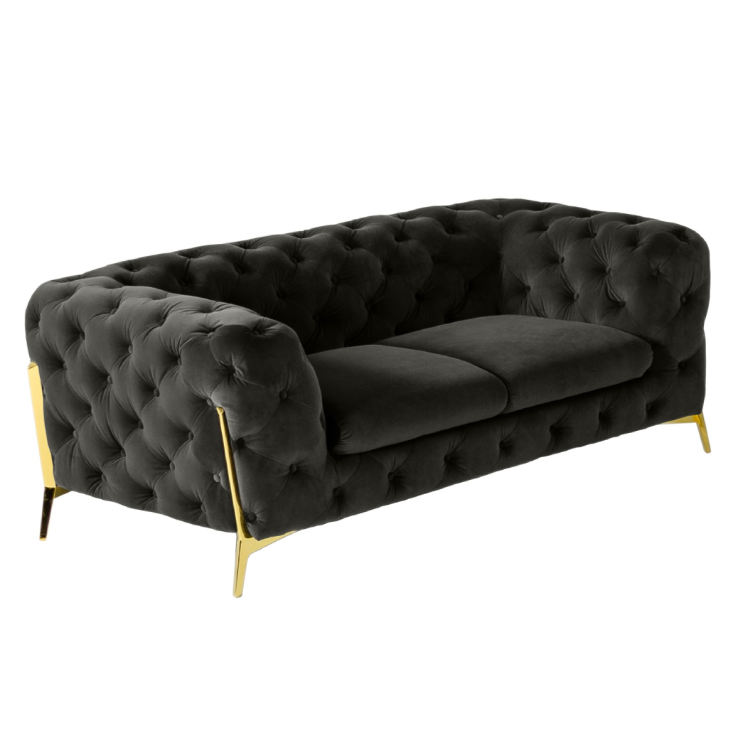 Sheila Modern Fabric Loveseat