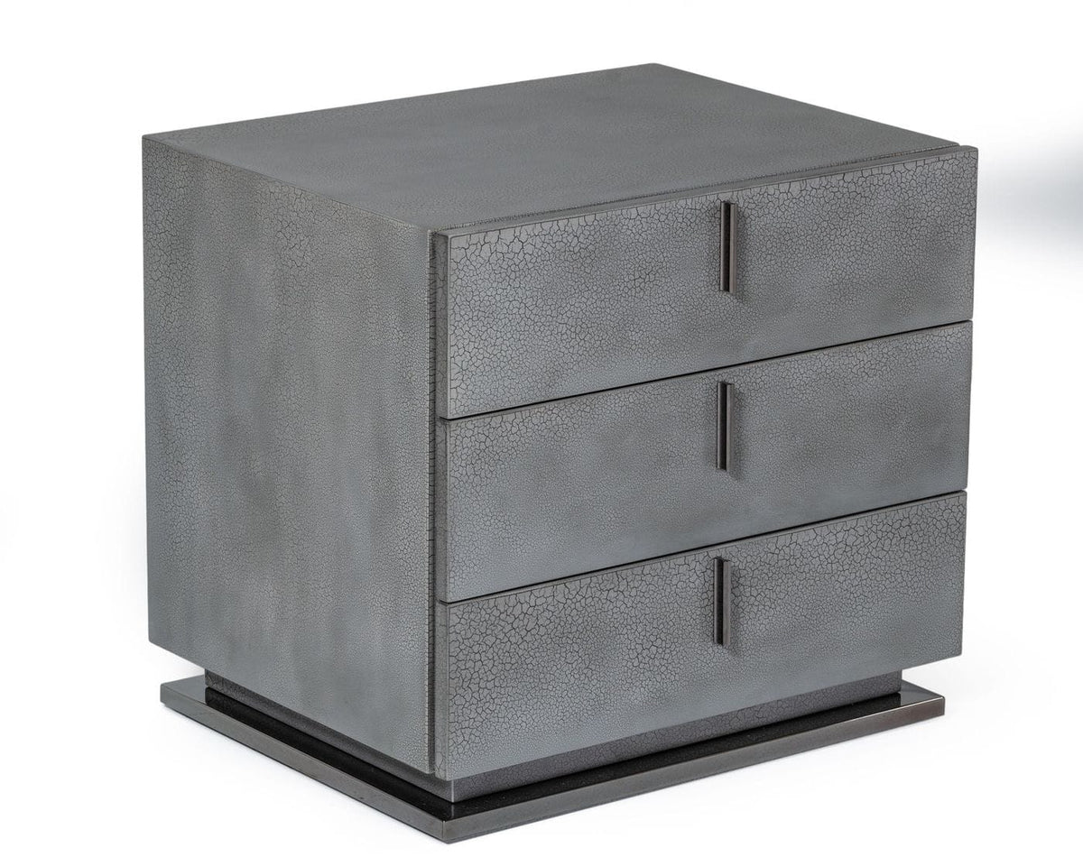 Buckley - Modern Stainless Steel Bed with Nightstands