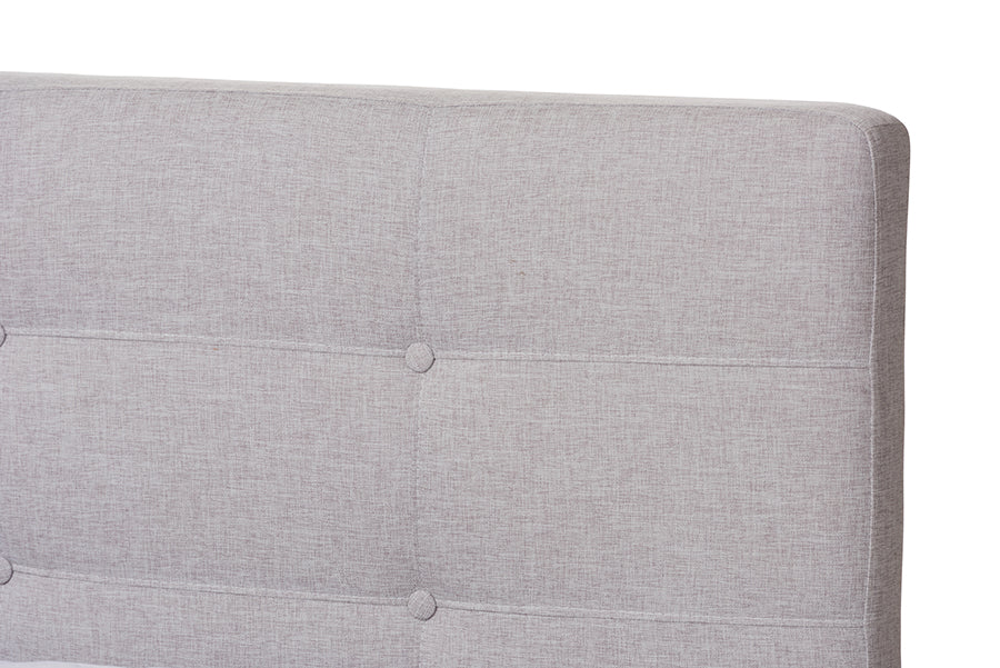 Valencia Mid-Century Modern Fabric Platform Bed
