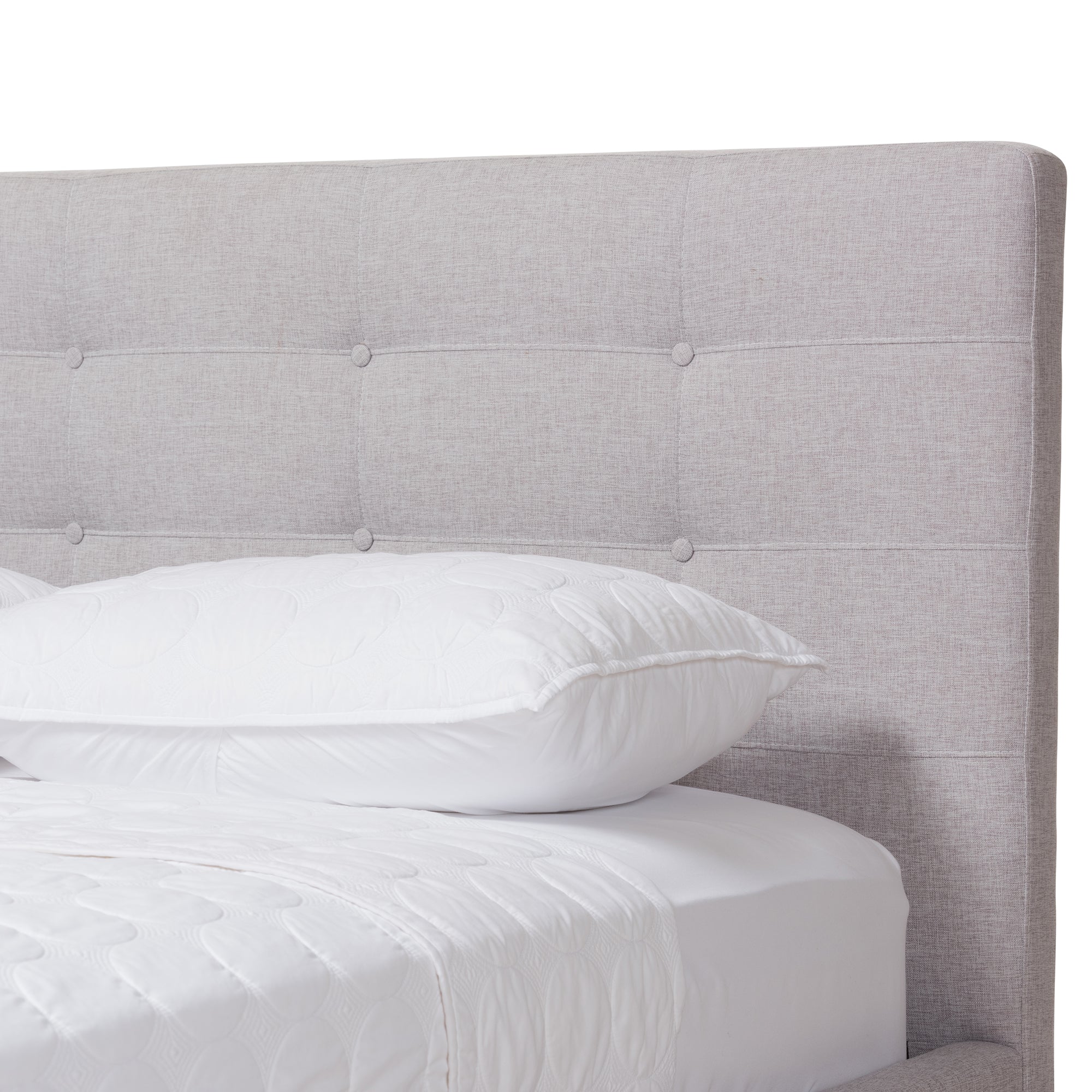 Valencia Mid-Century Modern Fabric Platform Bed