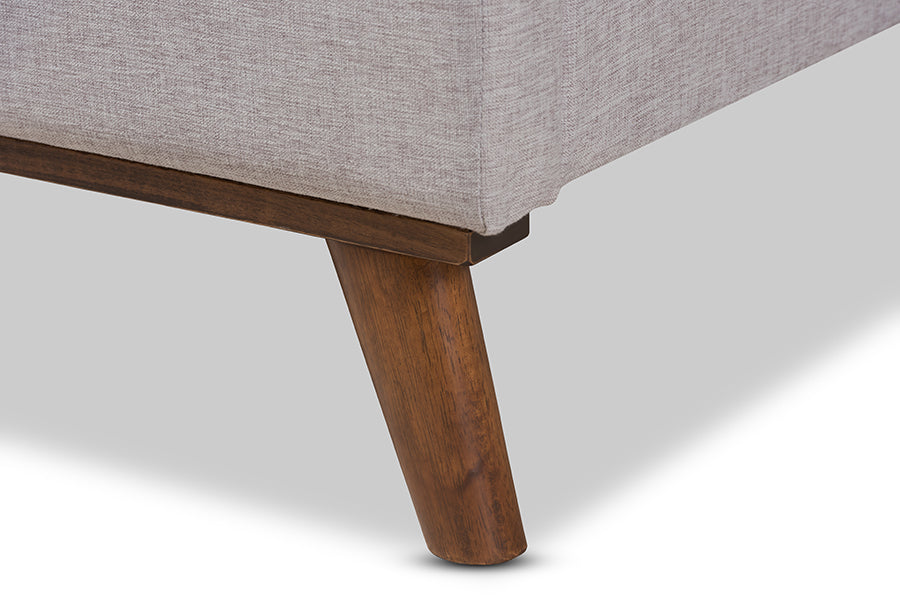 Valencia Mid-Century Modern Fabric Platform Bed