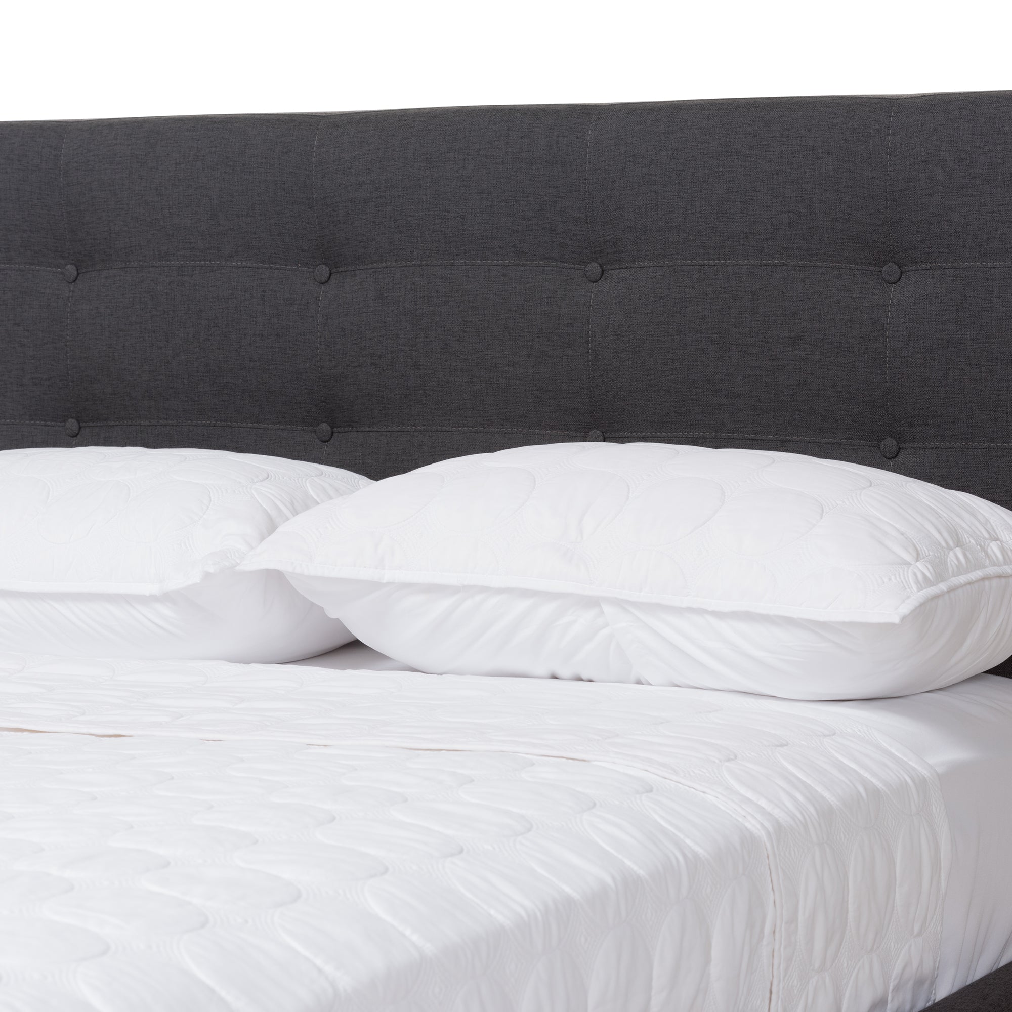 Valencia Mid-Century Modern Fabric Platform Bed