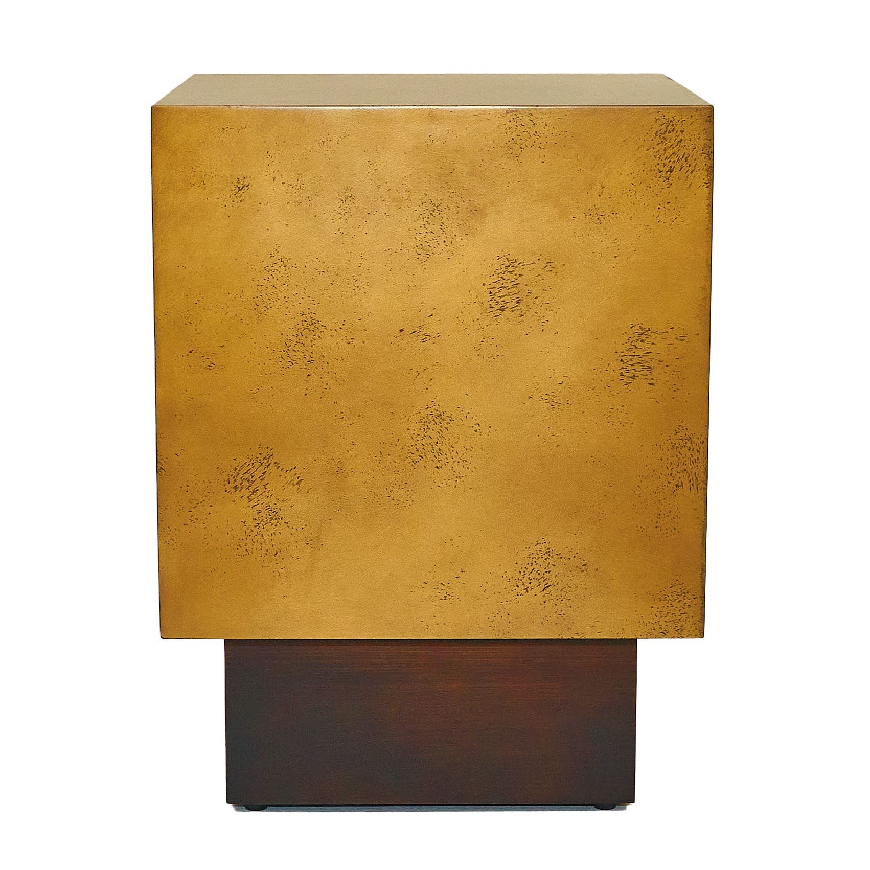 Derek - Modern Metal and Antique Copper End Table