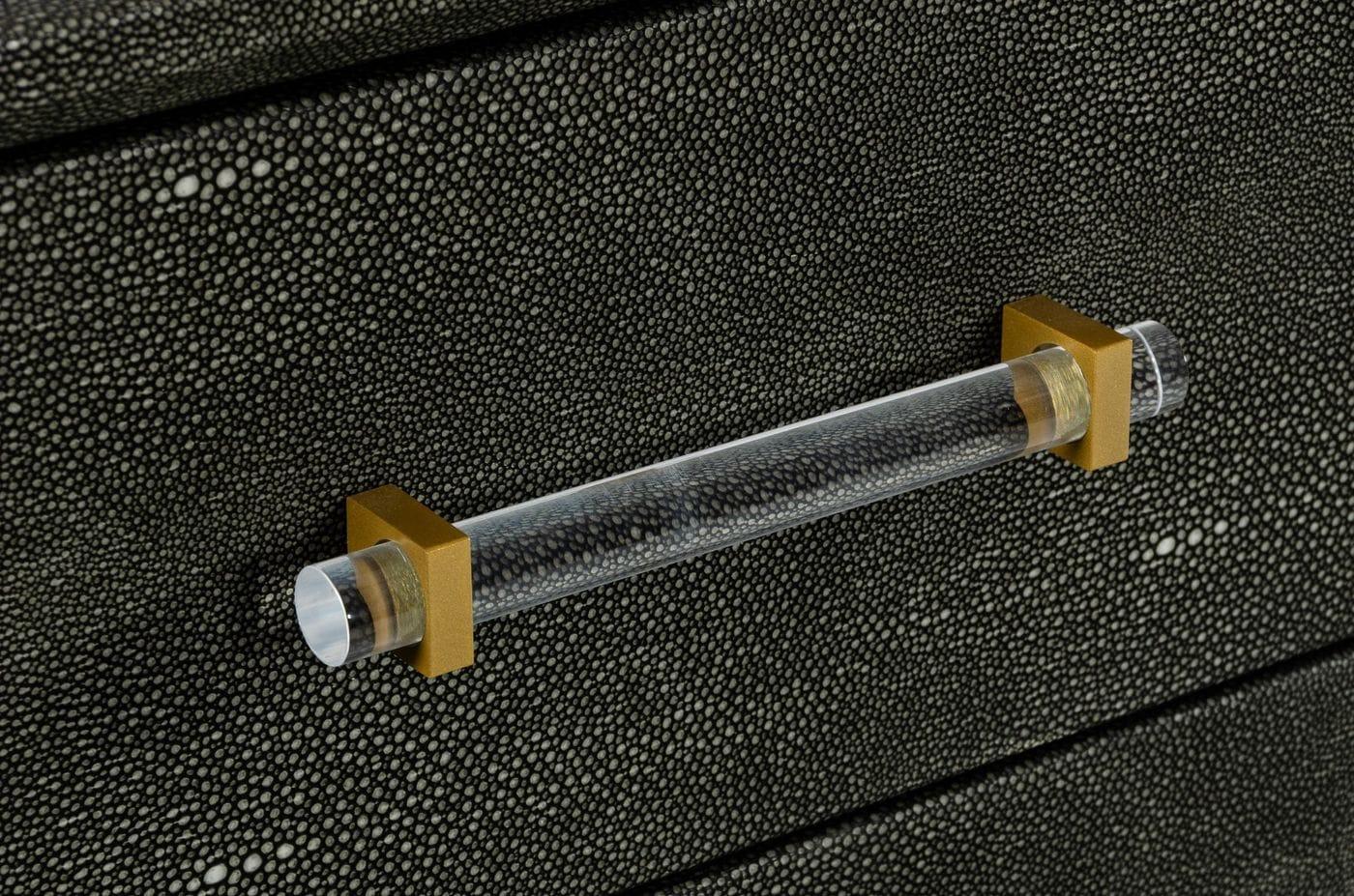 Howard Modern Shagreen Leatherette Chest
