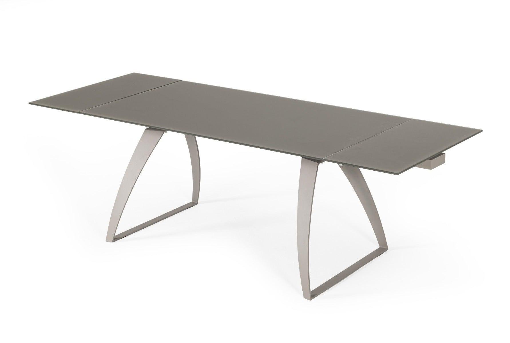 Pittson Modern Extendable Glass Dining Table