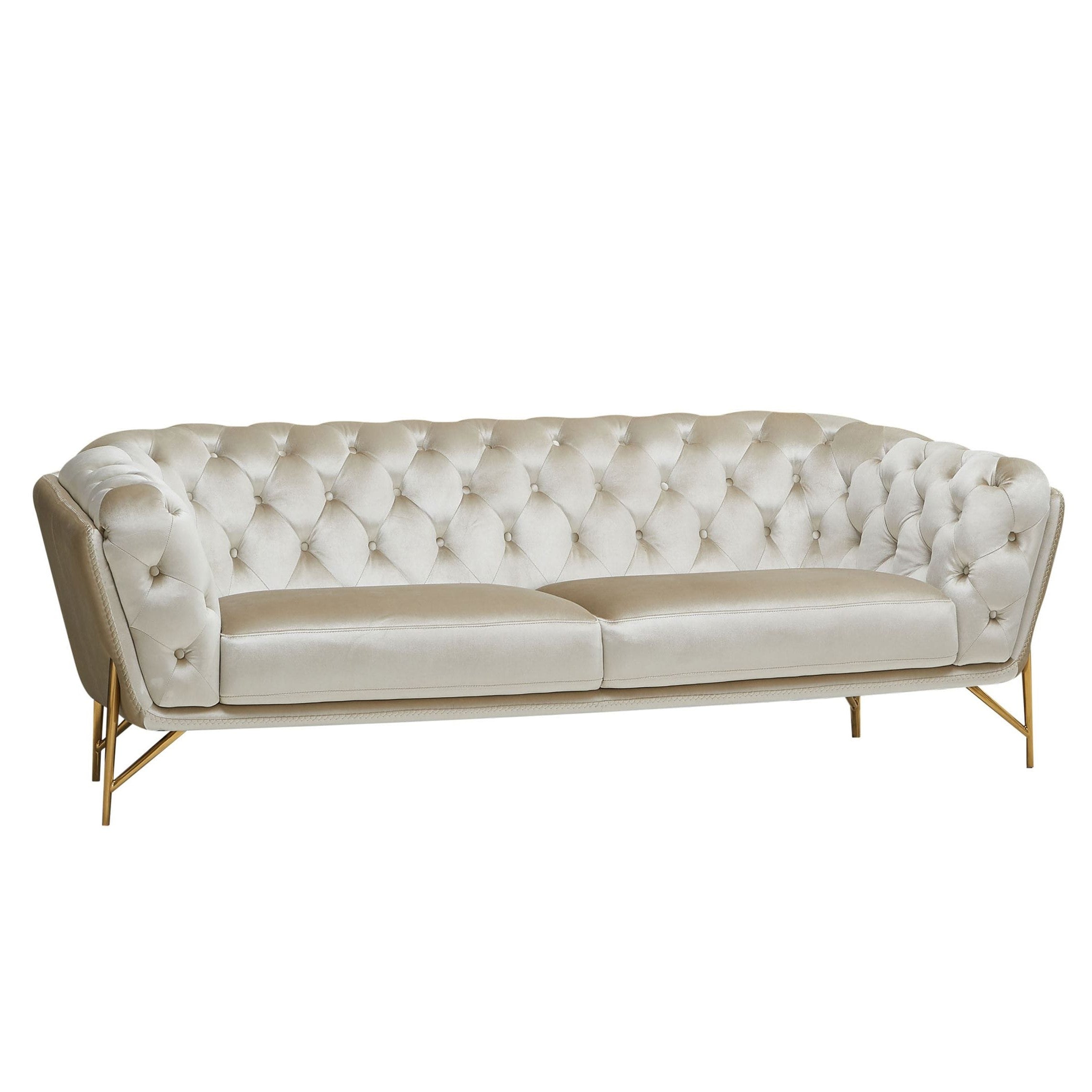 Stella Transitional Velvet Sofa