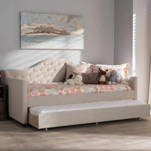 Perry Modern and Contemporary Light Fabric Daybed