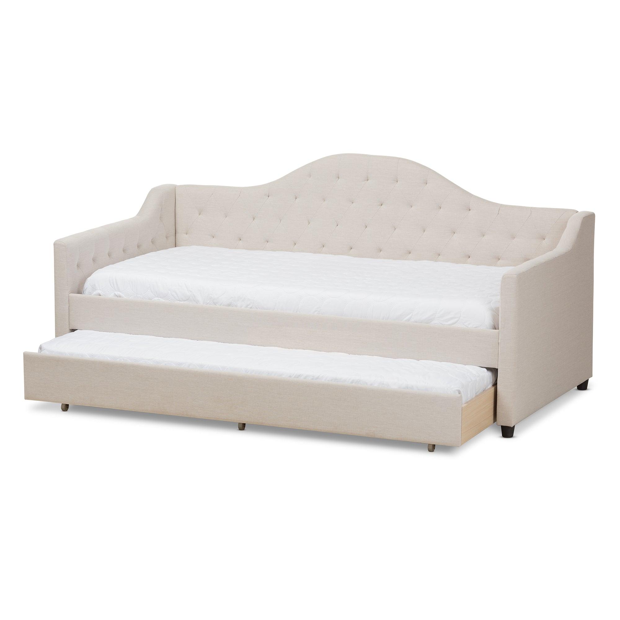Perry Modern and Contemporary Light Fabric Daybed