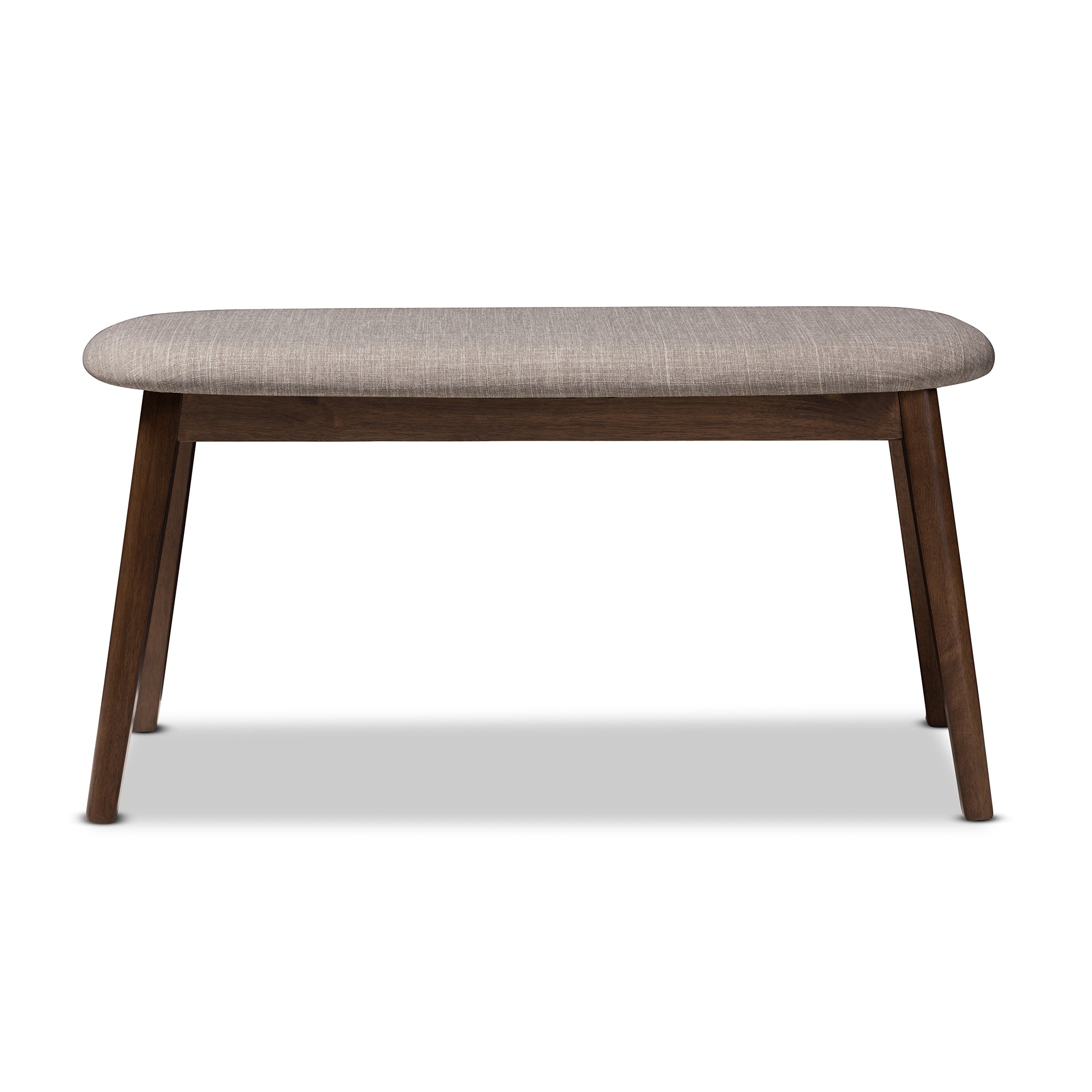 Easton Mid-Century Modern Fabric Upholstered Finished Wood Bench
