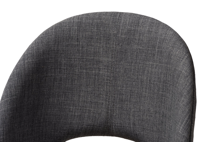 Wesley Mid-Century Modern Fabric Upholstered Finished Wood Dining Chair (Set of 2)
