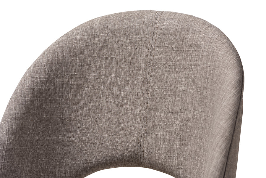 Wesley Mid-Century Modern Fabric Upholstered Finished Wood Dining Chair (Set of 2)