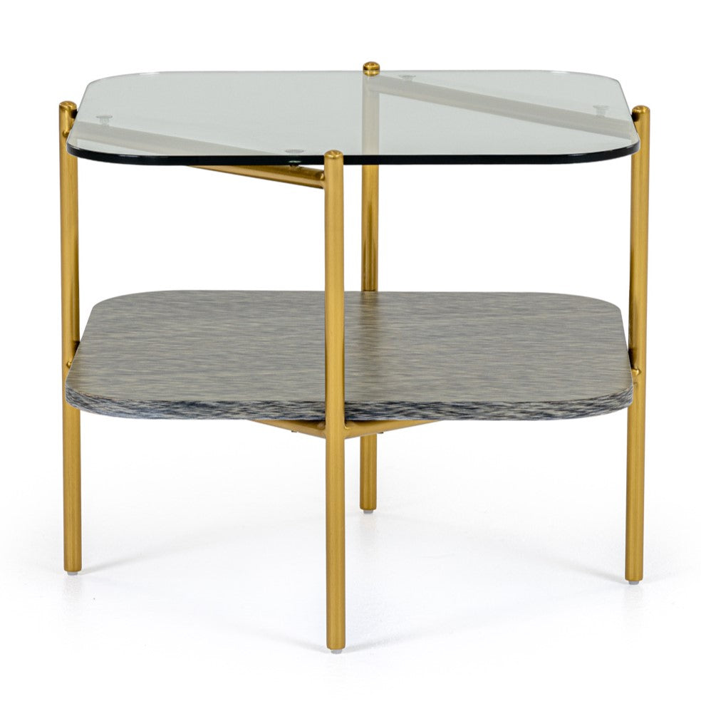 Cari Glam Glass End Table