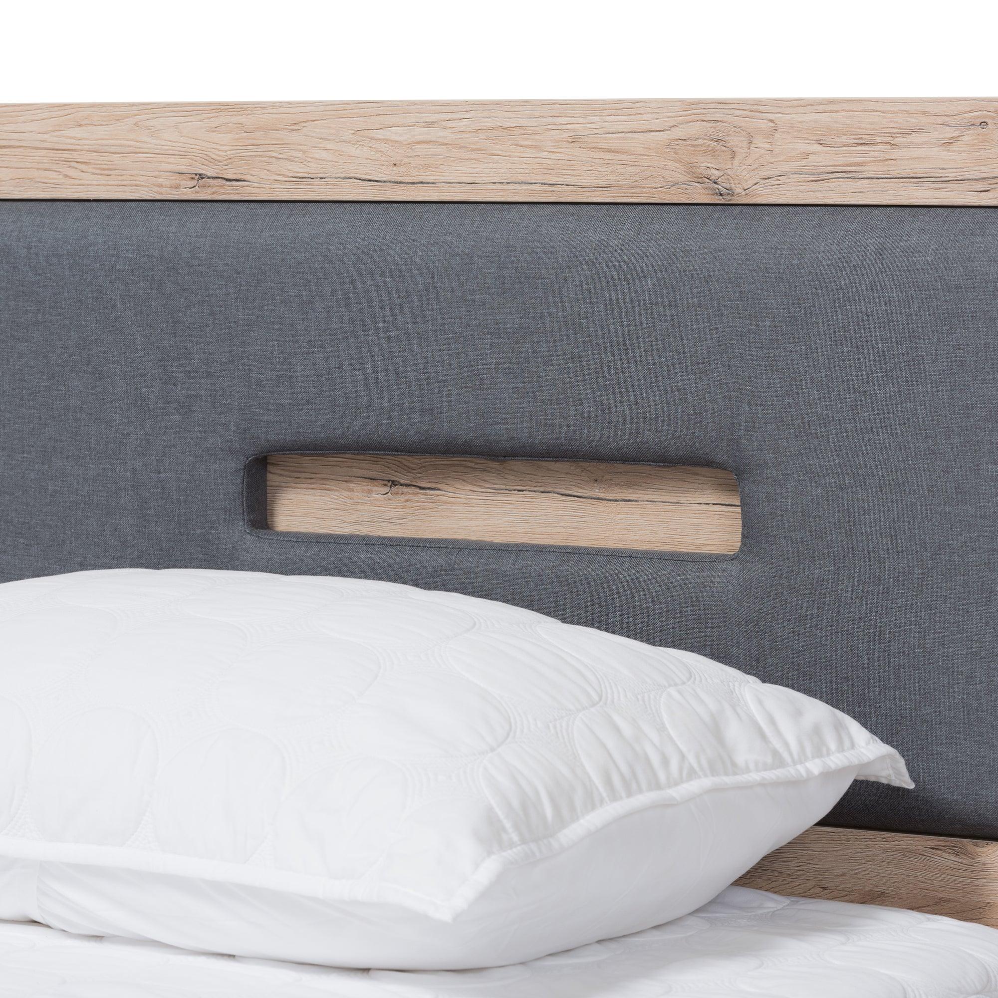 Pandora Modern and Contemporary Dark and Light Two-Tone 2-Drawer Storage Platform Bed