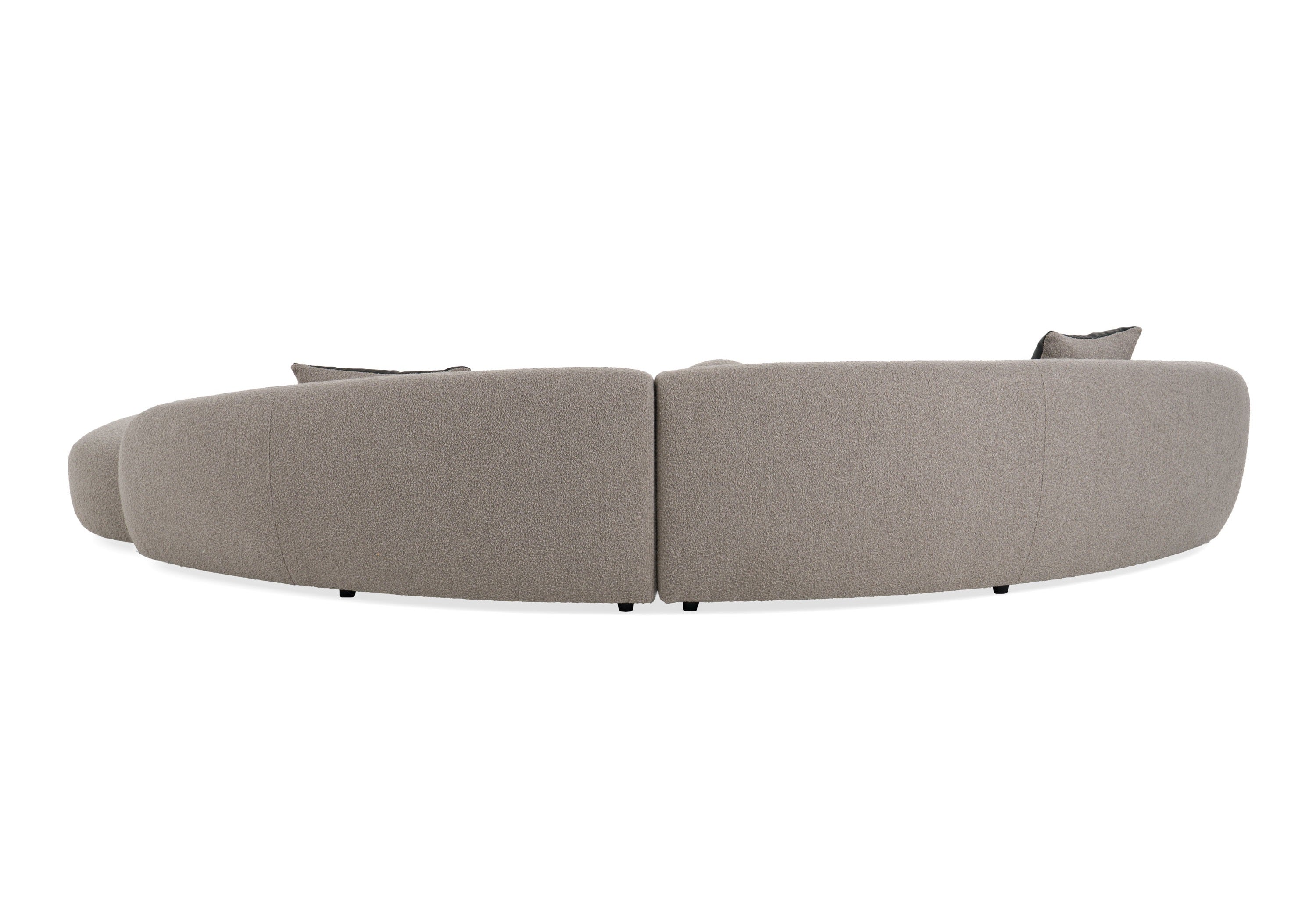 Divani Casa Allis Glam and Fabric Curved Sectional Sofa