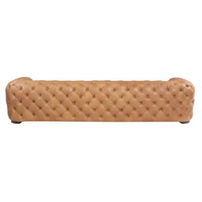Dexter Transitional Italian Leather Tufted Sofa