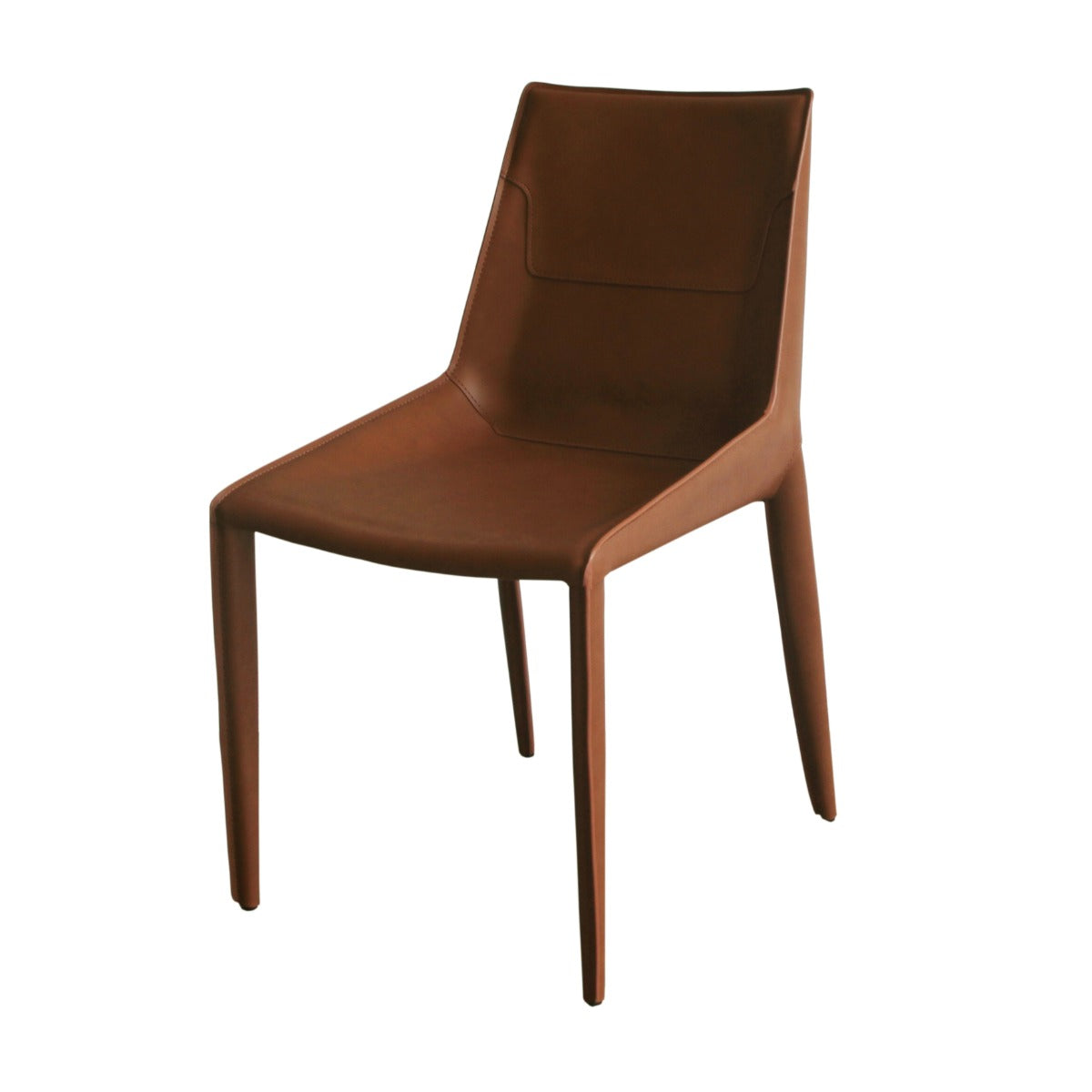 Modrest Halo - Modern Cognac Saddle Leather Dining Chair Set of Two-Dining Chair-VIG-Wall2Wall Furnishings