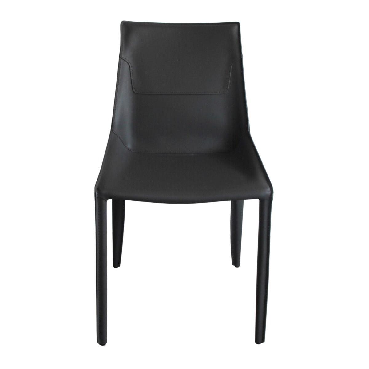Modrest Halo Modern Saddle Leather Dining Chair Set of Two