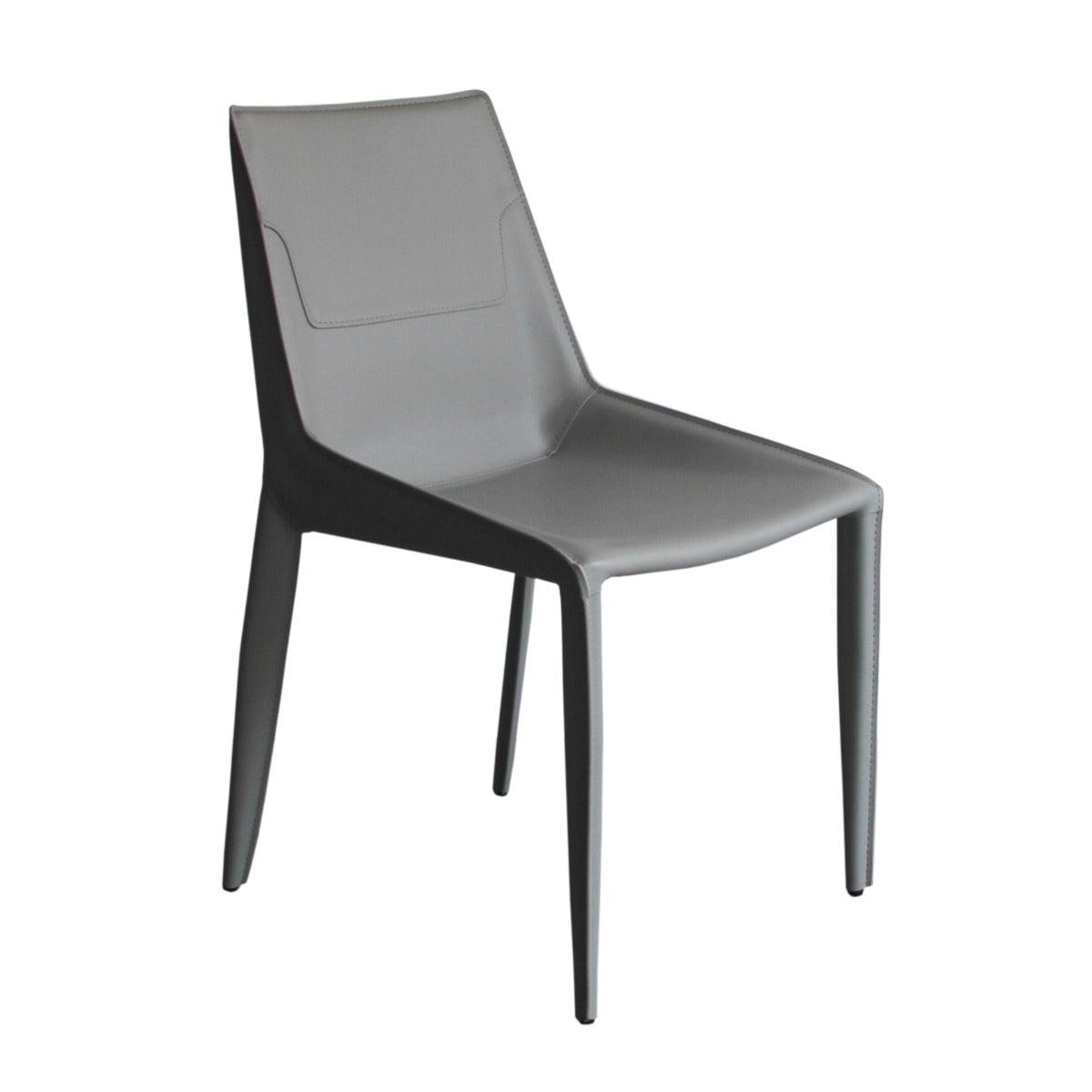 Modrest Halo Modern Saddle Leather Dining Chair Set of Two