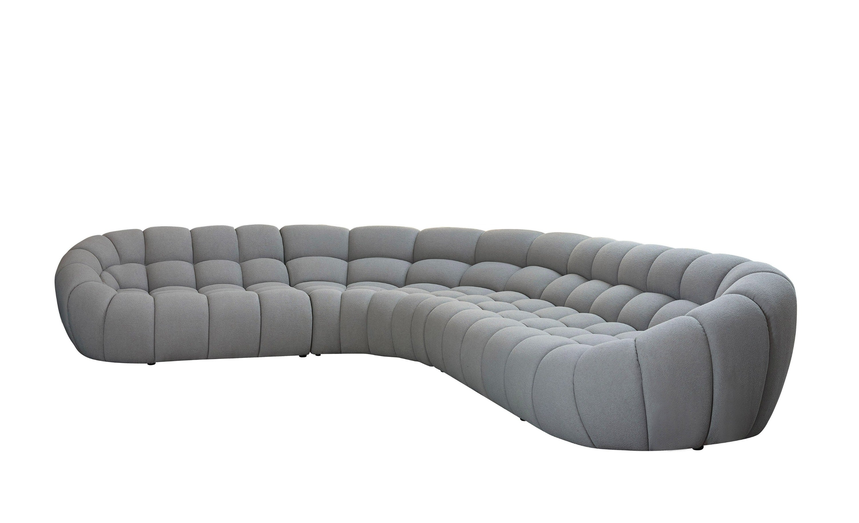 Divani Casa Yolonda - Modern Curved Sectional Sofa-Sectional Sofa-VIG-Wall2Wall Furnishings