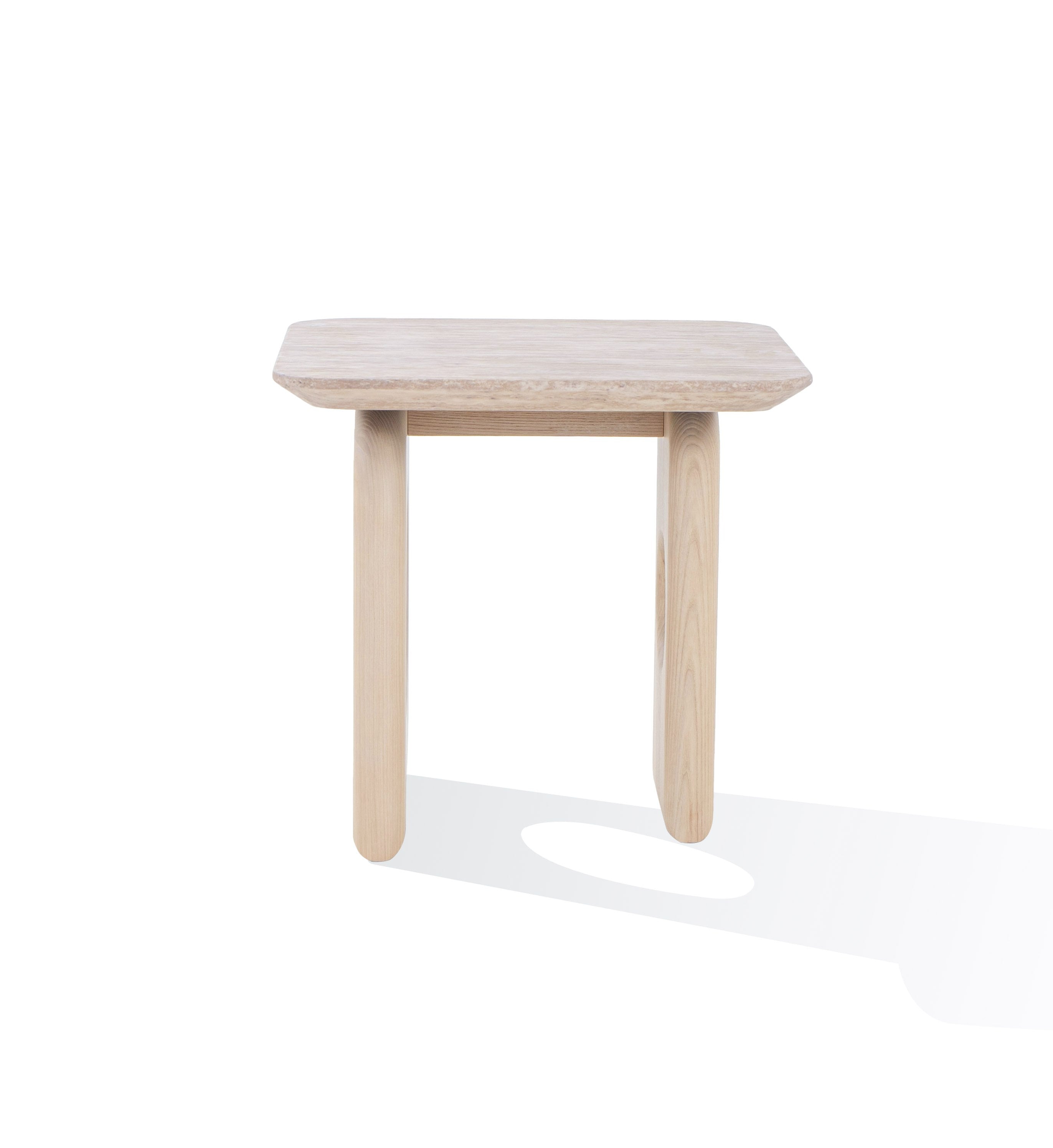 Nova Domus Osaka - Modern Faux Marble + Natural Ash End Table-End Table-VIG-Wall2Wall Furnishings