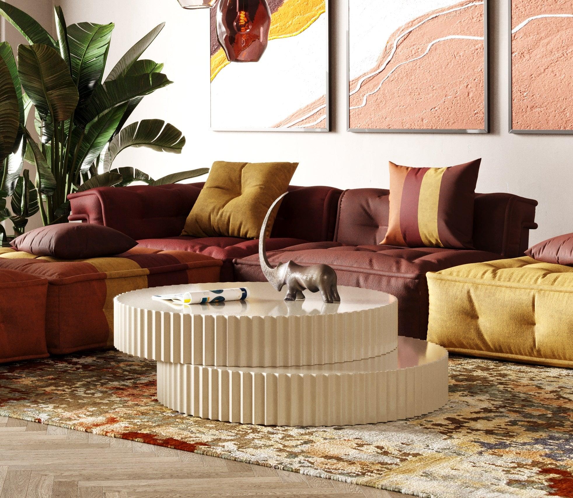 Modrest Jacinto Modern Round Coffee Table