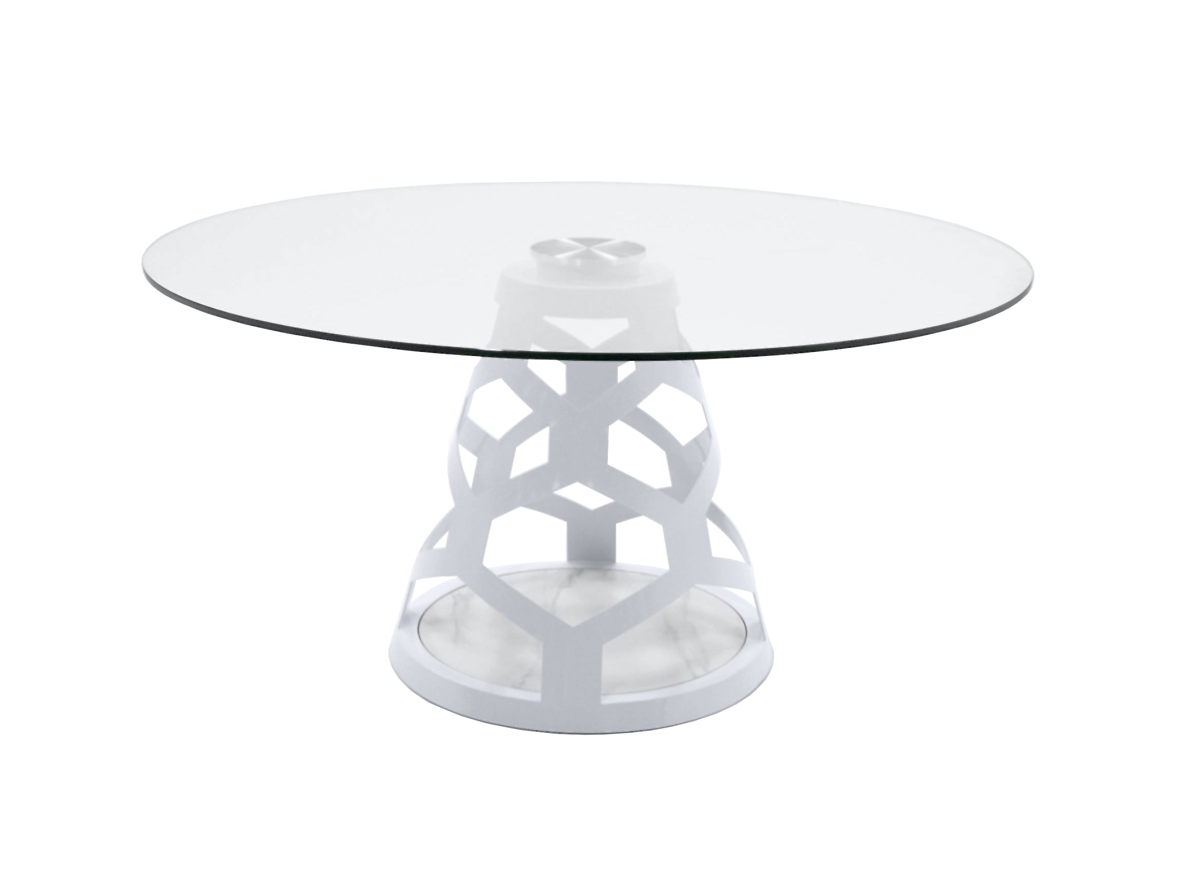 Modrest Lilly Modern 12mm Round Glass Dining Table