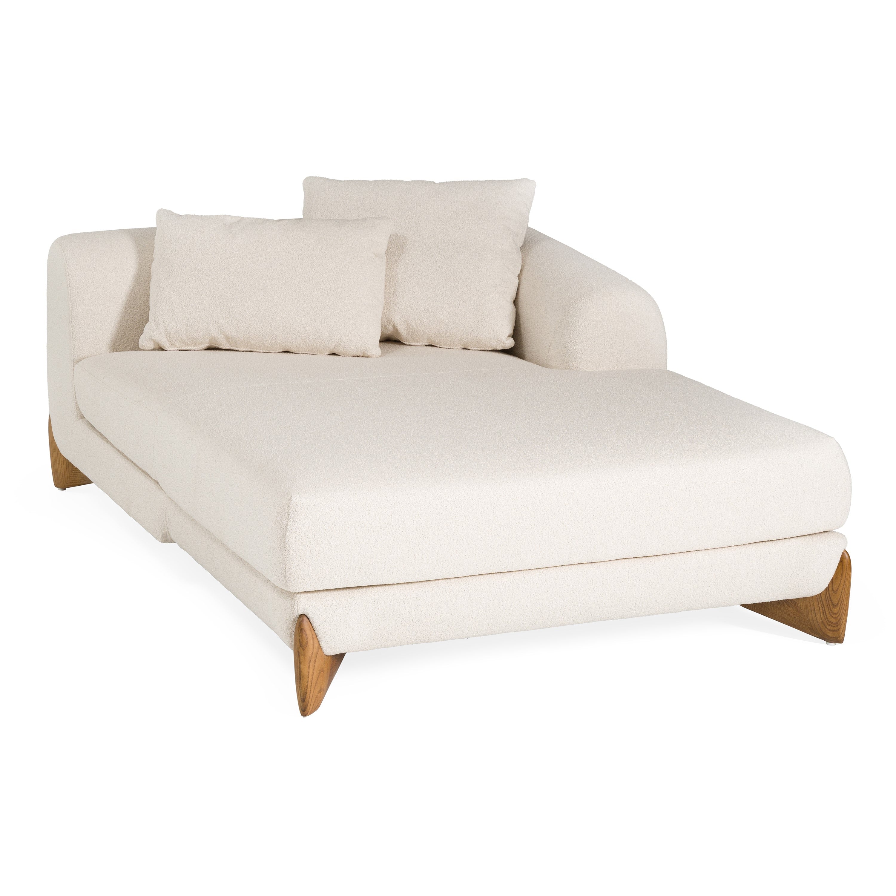 Fleury Contemporary Fabric and RAF Sectional Sofa