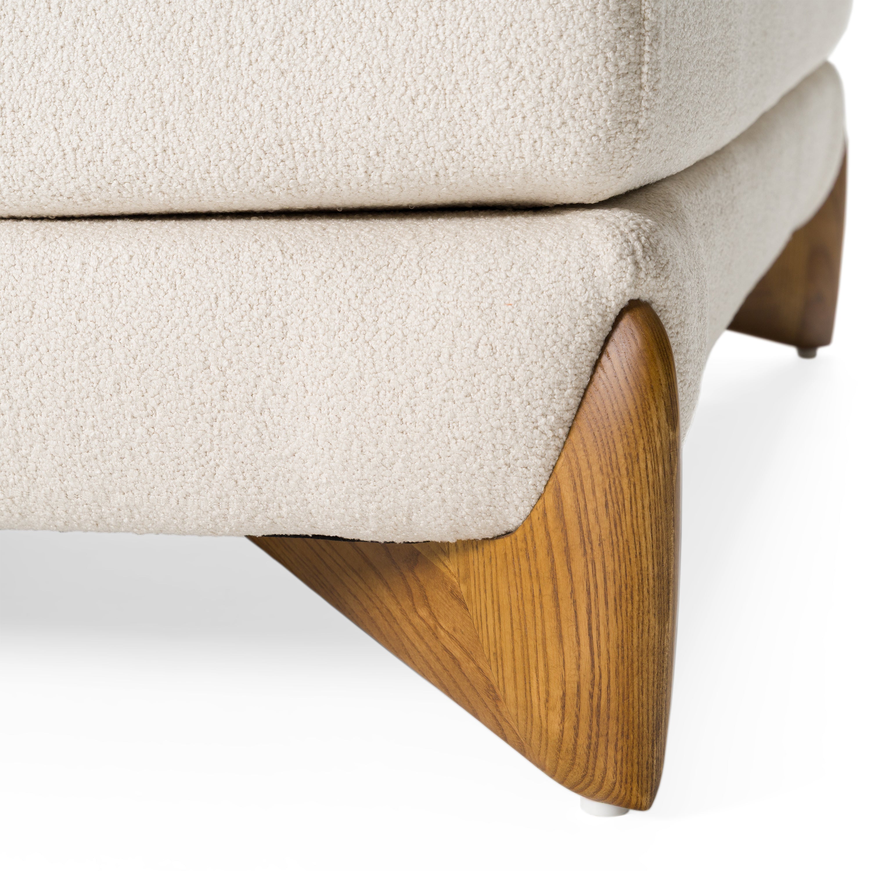 Fleury Contemporary Fabric and RAF Sectional Sofa