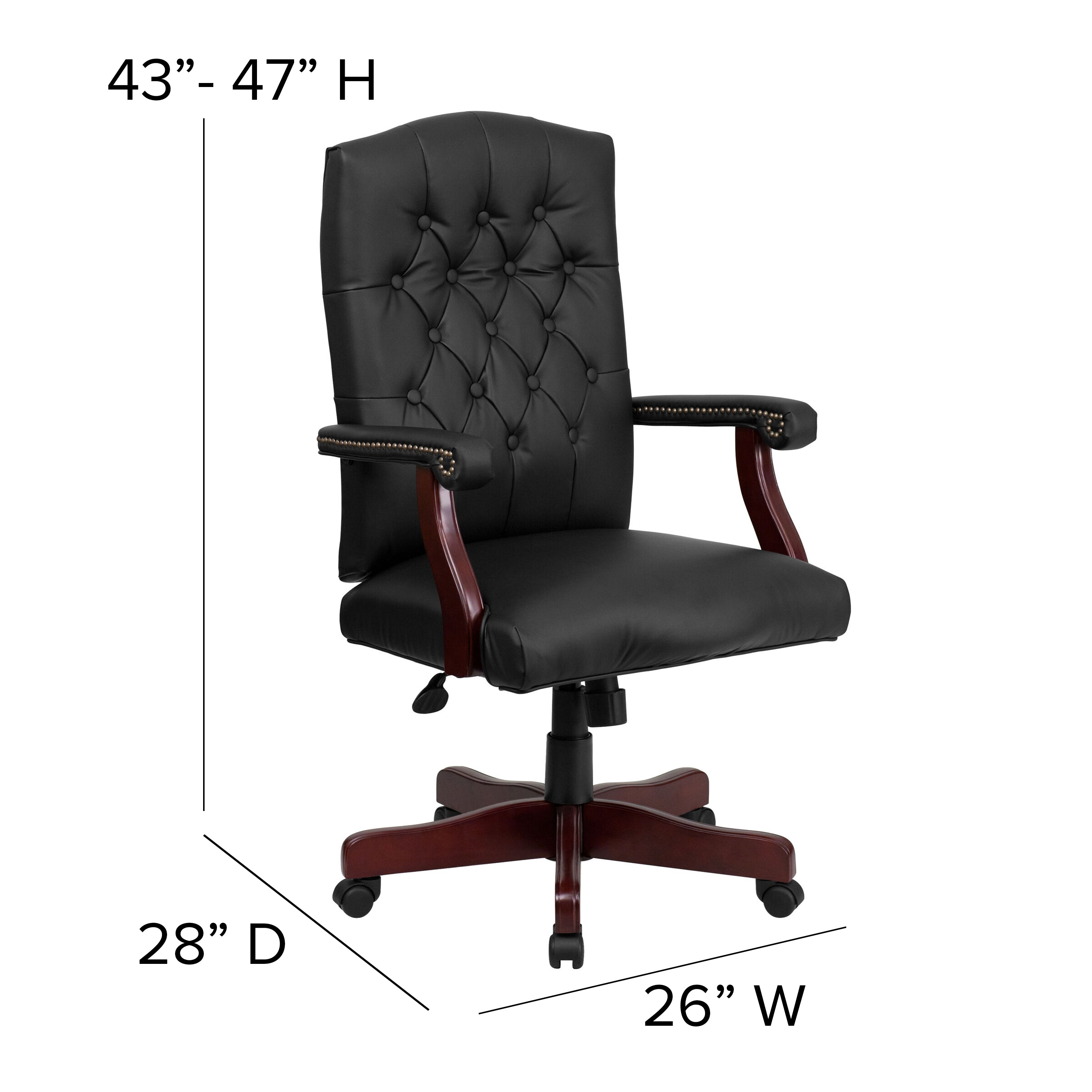 Martha Washington Executive Swivel Office Chair with Arms