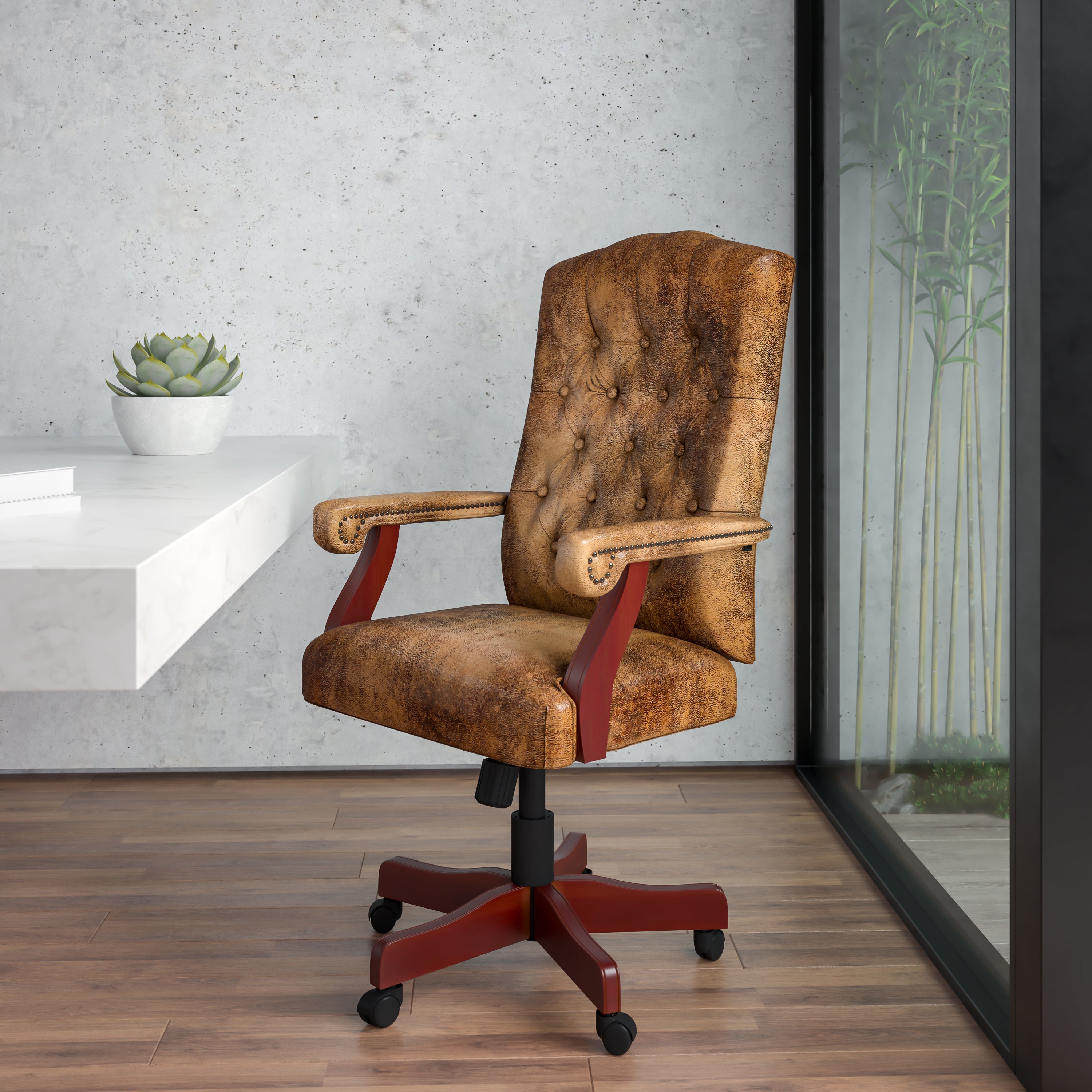 Martha Washington Executive Swivel Office Chair with Arms
