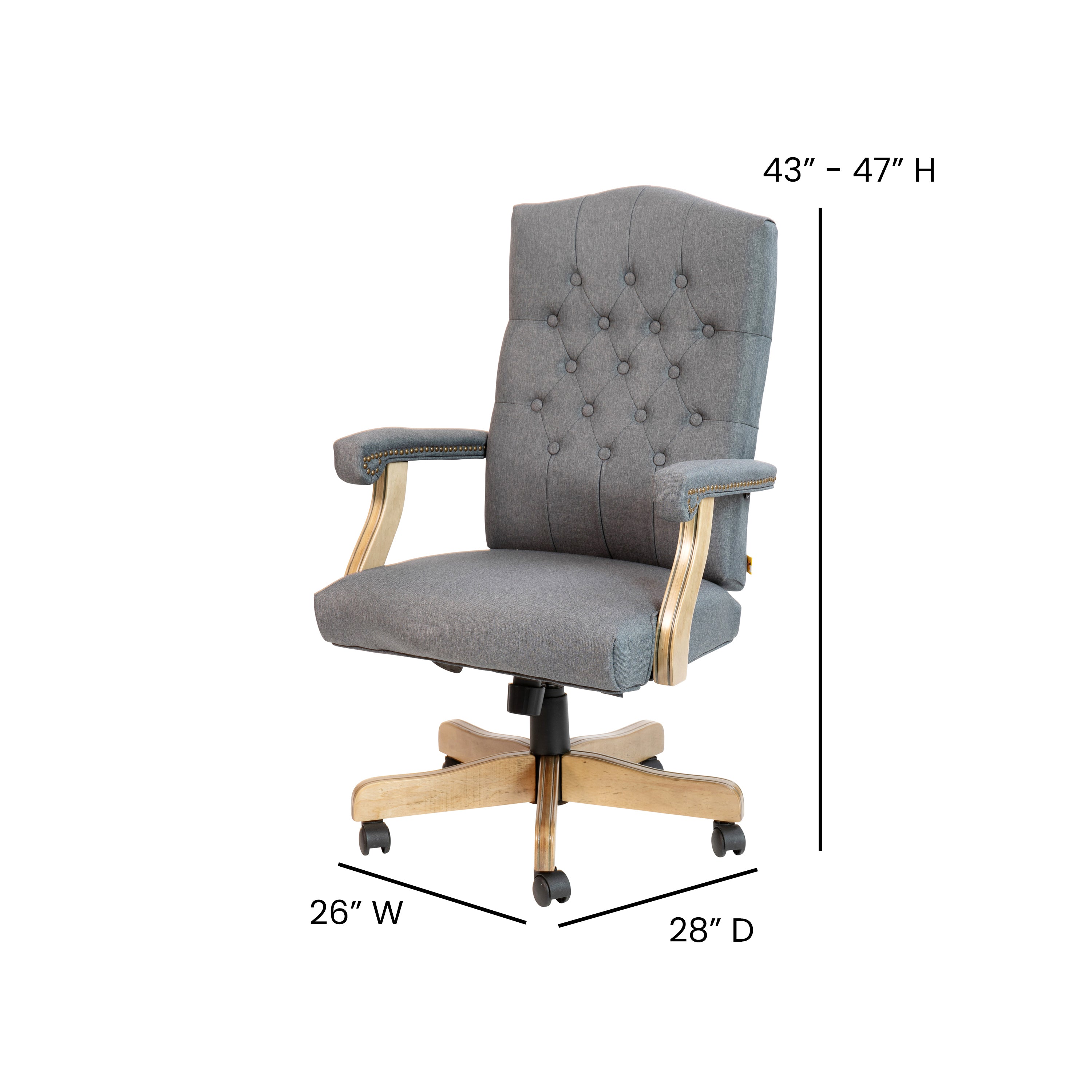 Martha Washington Executive Swivel Office Chair with Arms