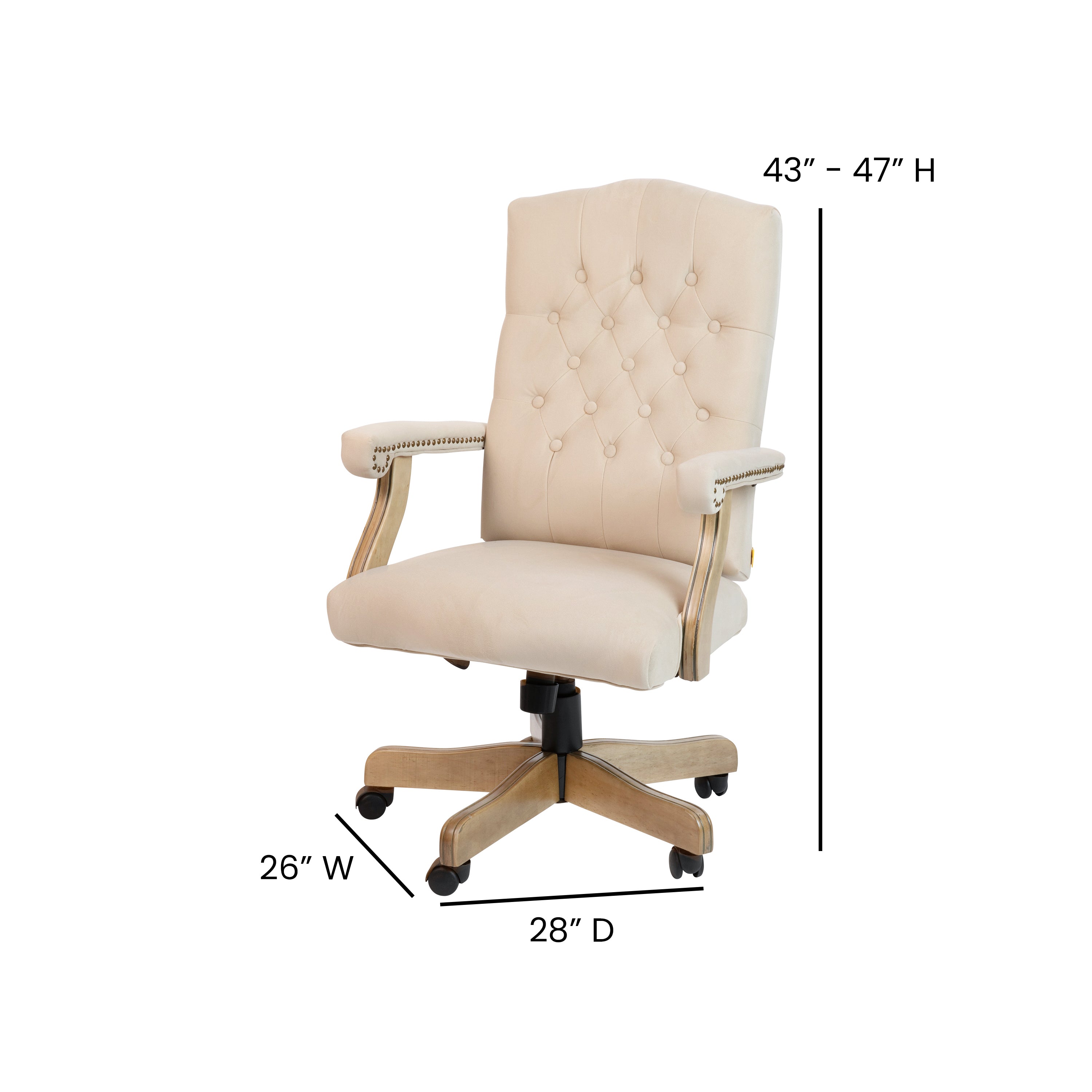 Martha Washington Executive Swivel Office Chair with Arms