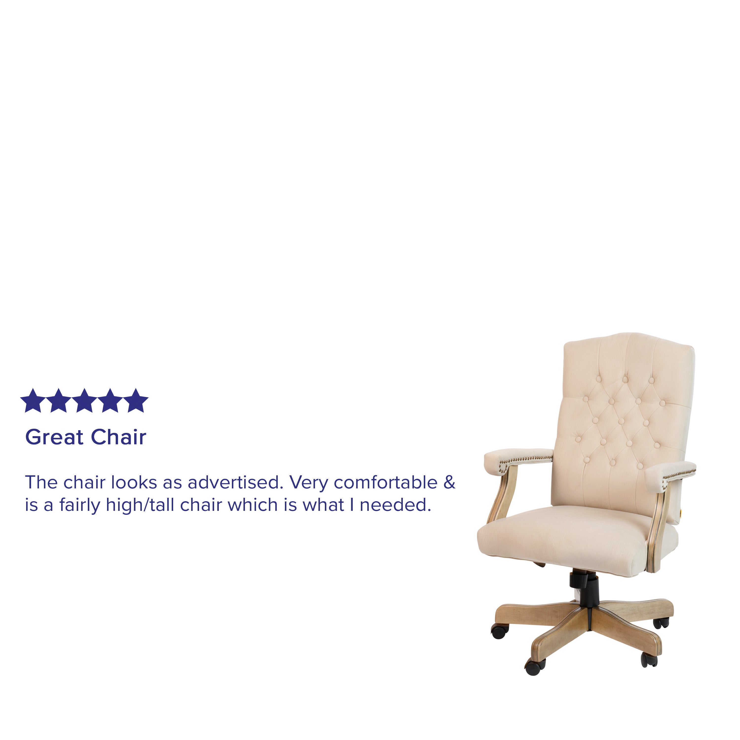 Martha Washington Executive Swivel Office Chair with Arms