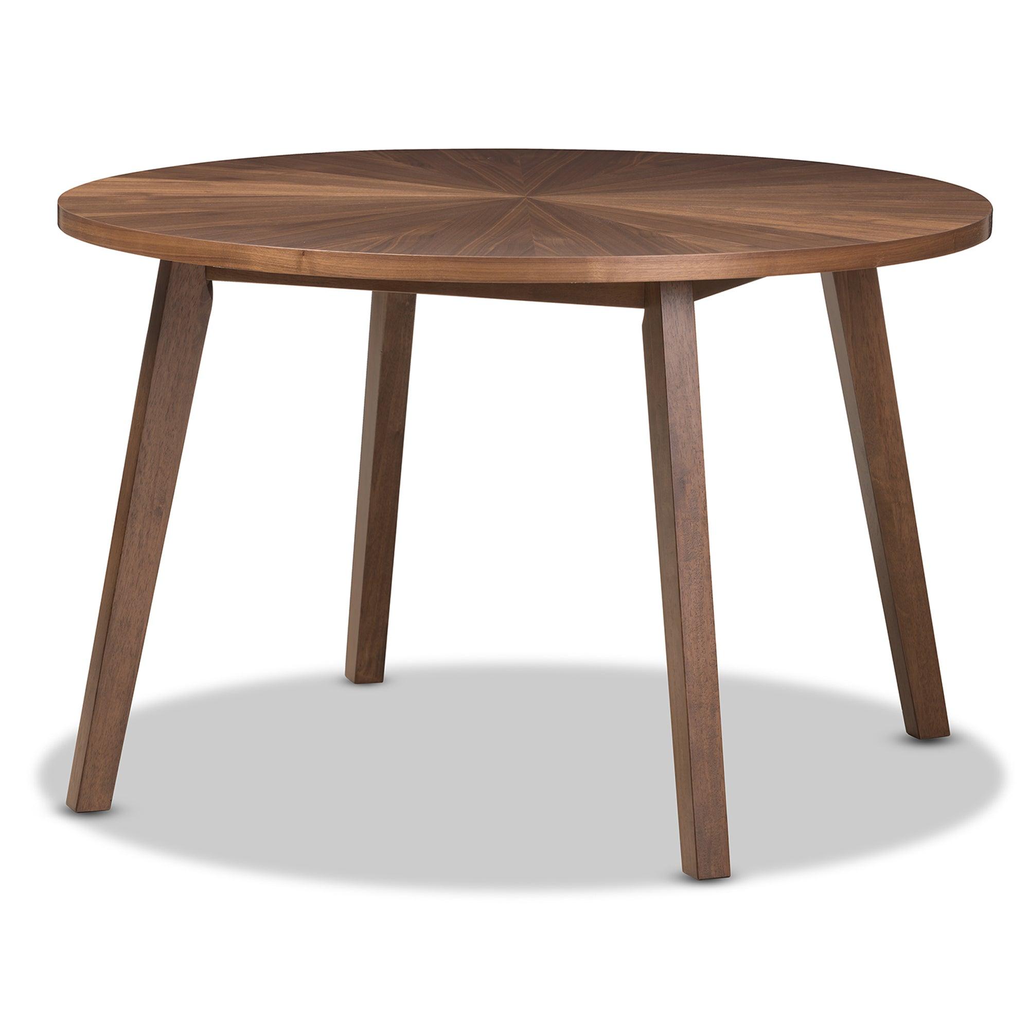 Wendy Mid-Century Modern Fabric and Medium Wood Finishing Dining Set