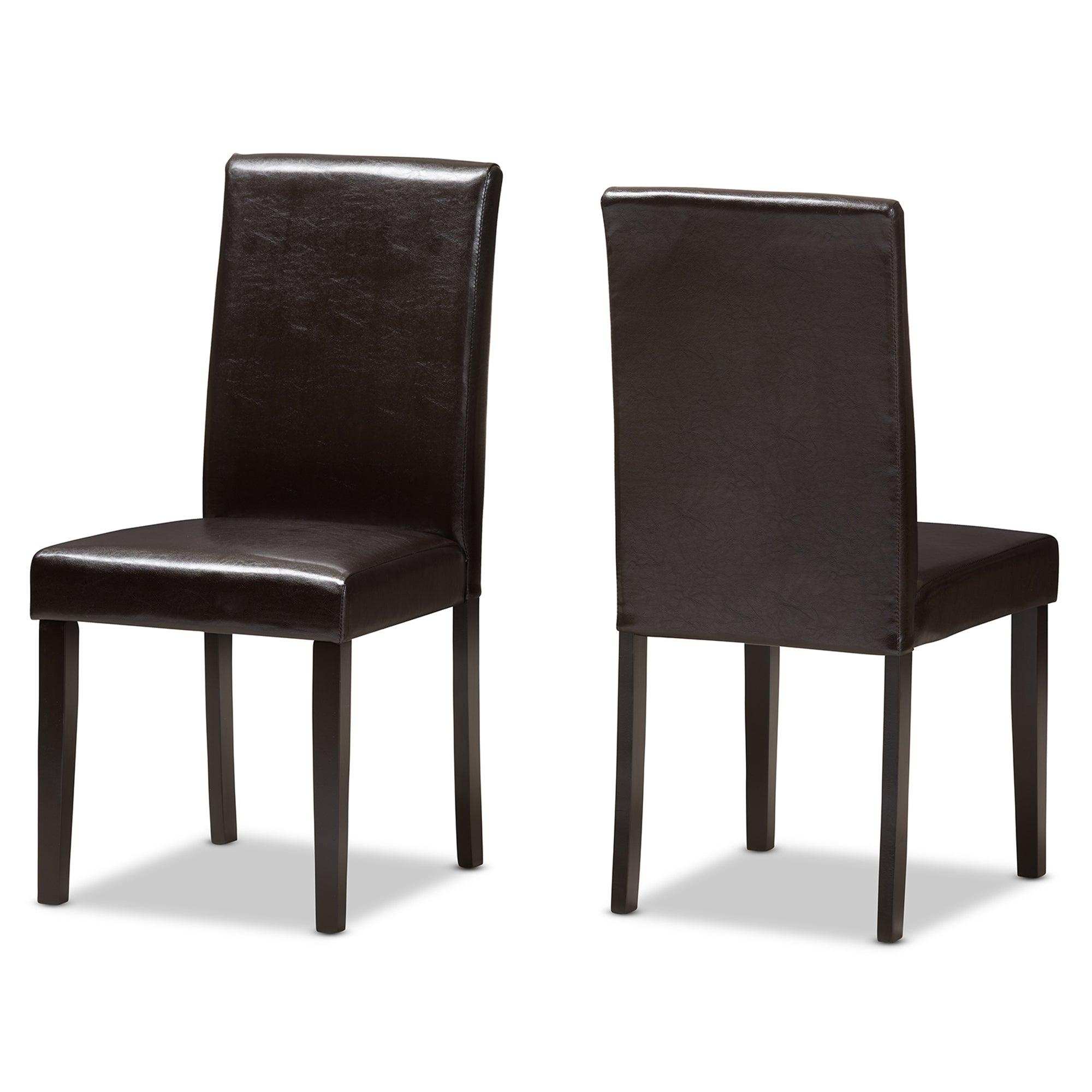 Mia Modern and Contemporary Faux Leather Upholstered Dining Chair (Set of 2)